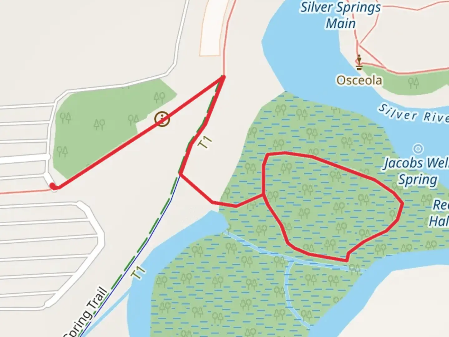 An image depicting the trail Fort King Paddling Loop Trail and its surrounding area.