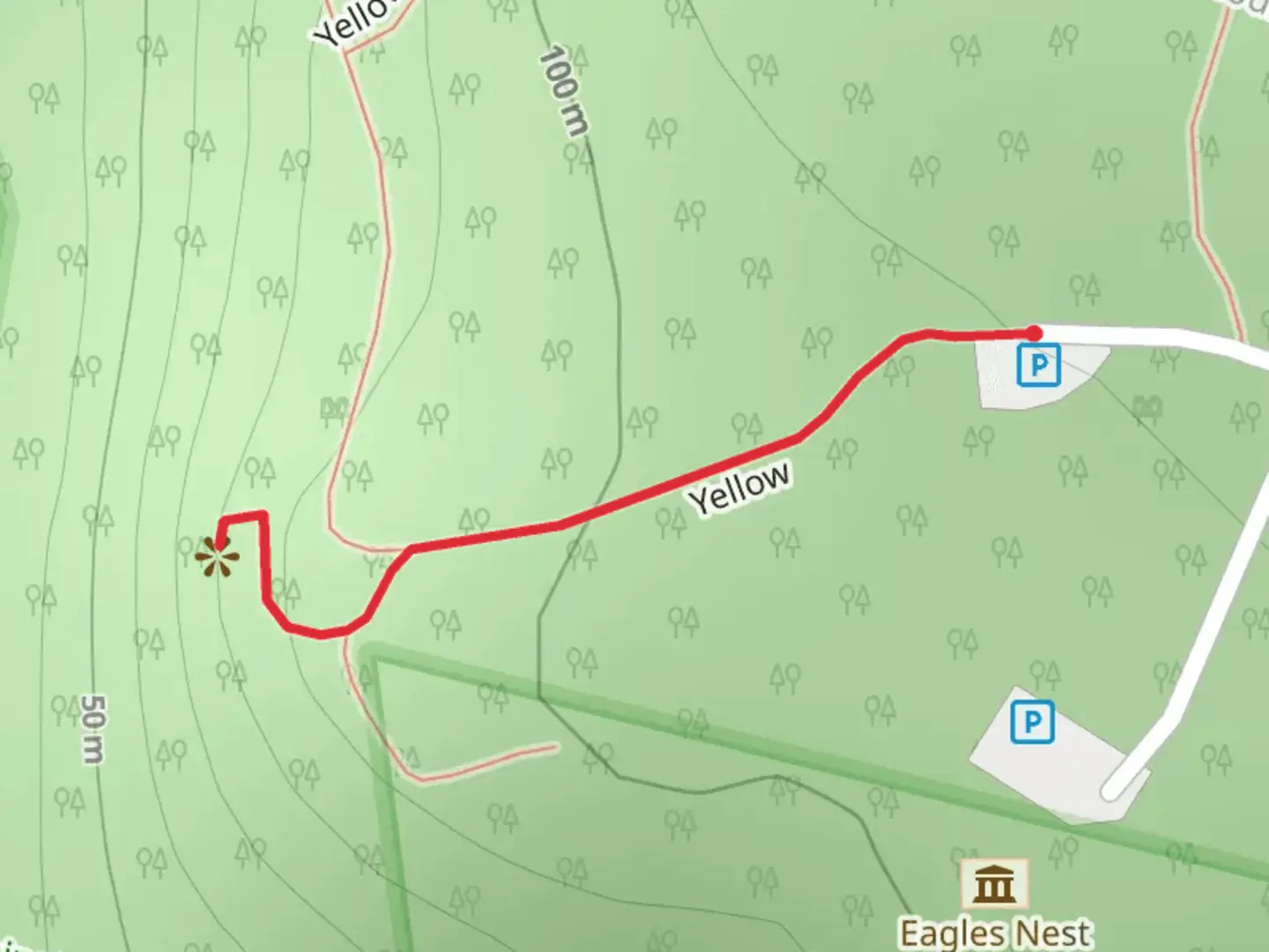 An image depicting the trail Millers Lane and its surrounding area.