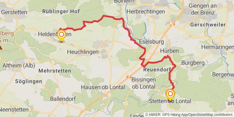 Albschäferweg stage 2 Map