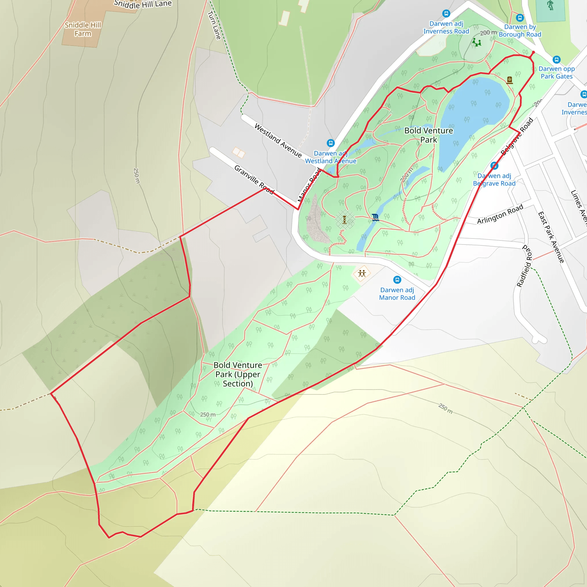 Bold Venture Park Loop mobile static map