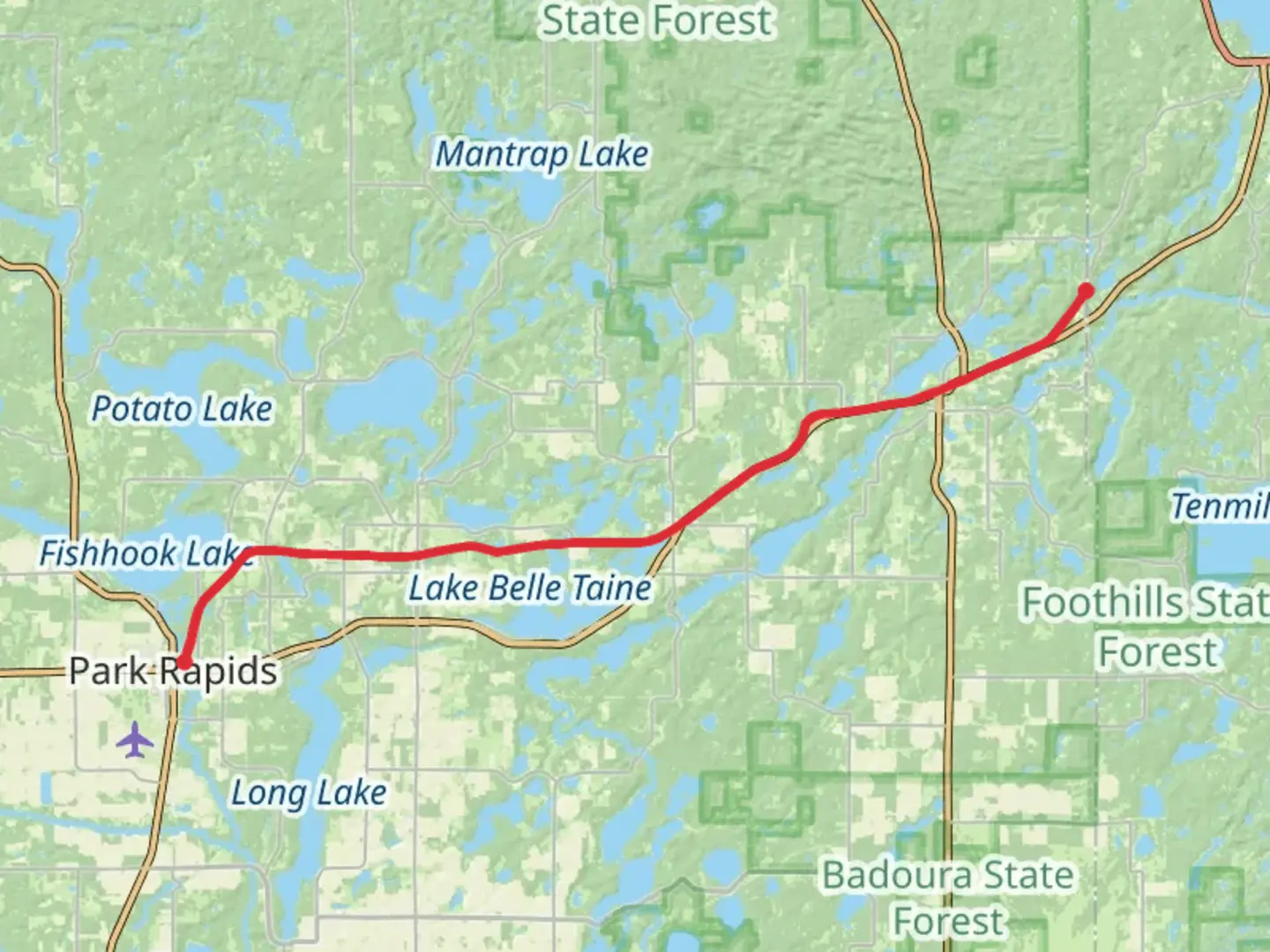 An image depicting the trail Heartland Trail and its surrounding area.