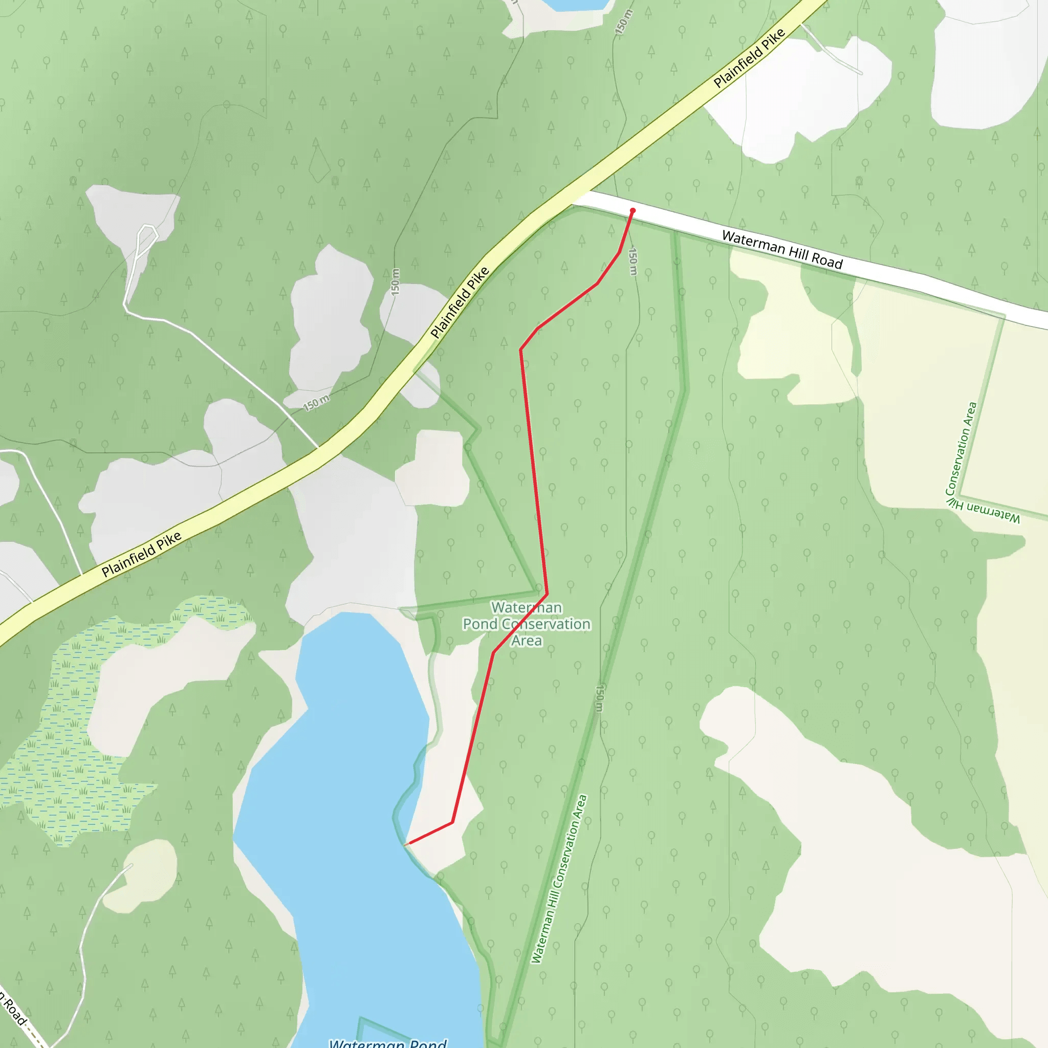 Waterman Hill Road mobile static map