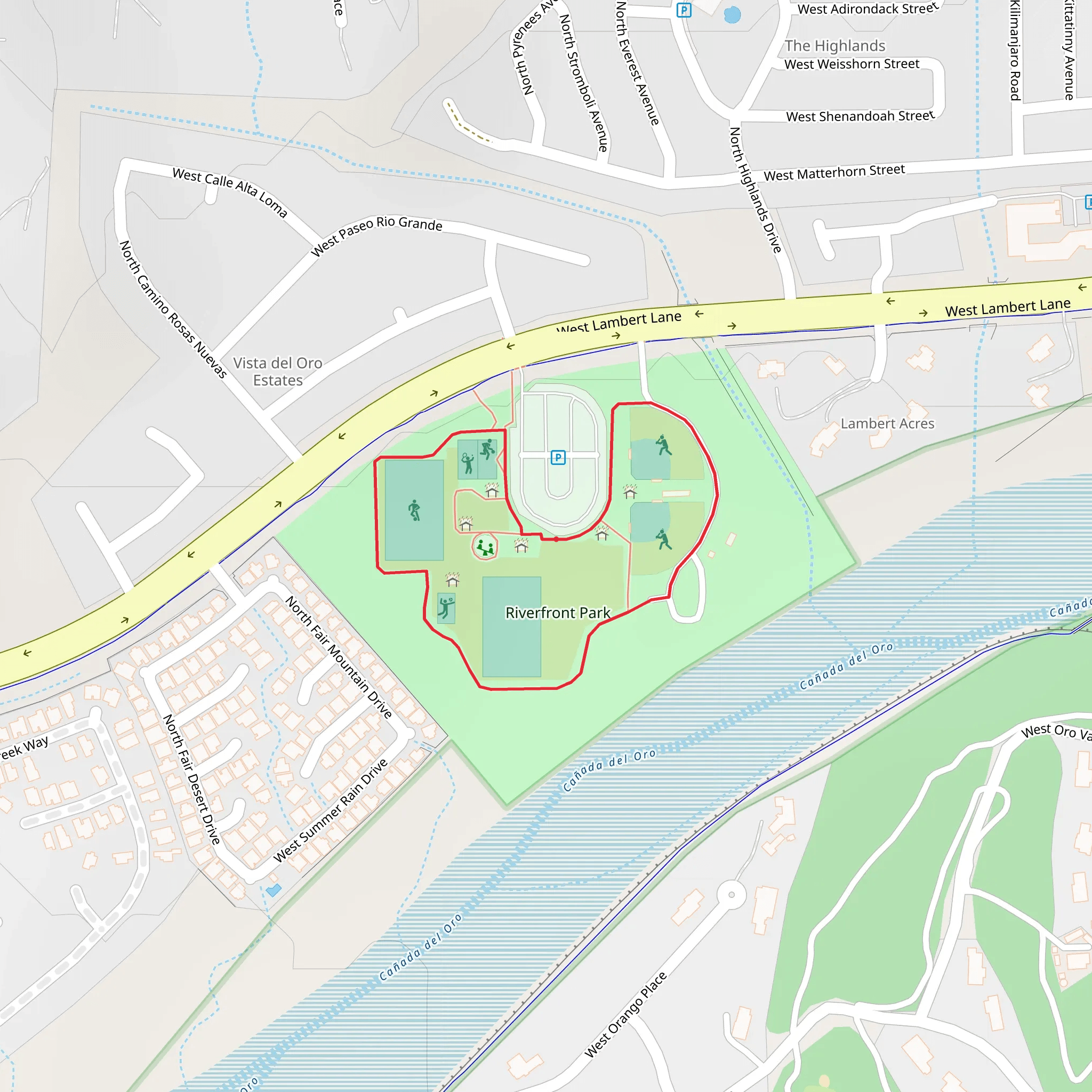 Riverfront Park Loop mobile static map