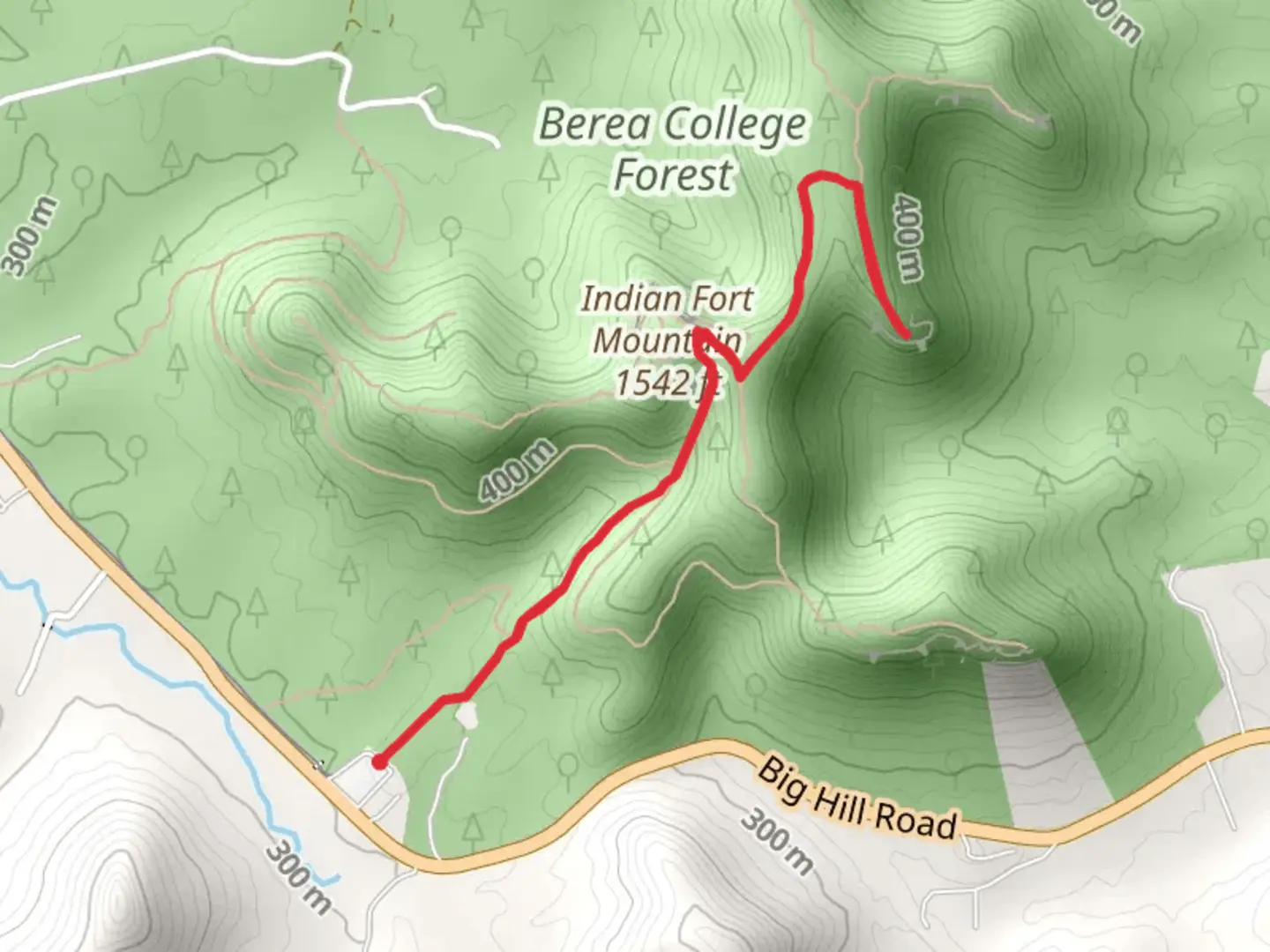 An image depicting the trail Indian Fort Mountain Trail and Eagles Nest Trail and its surrounding area.
