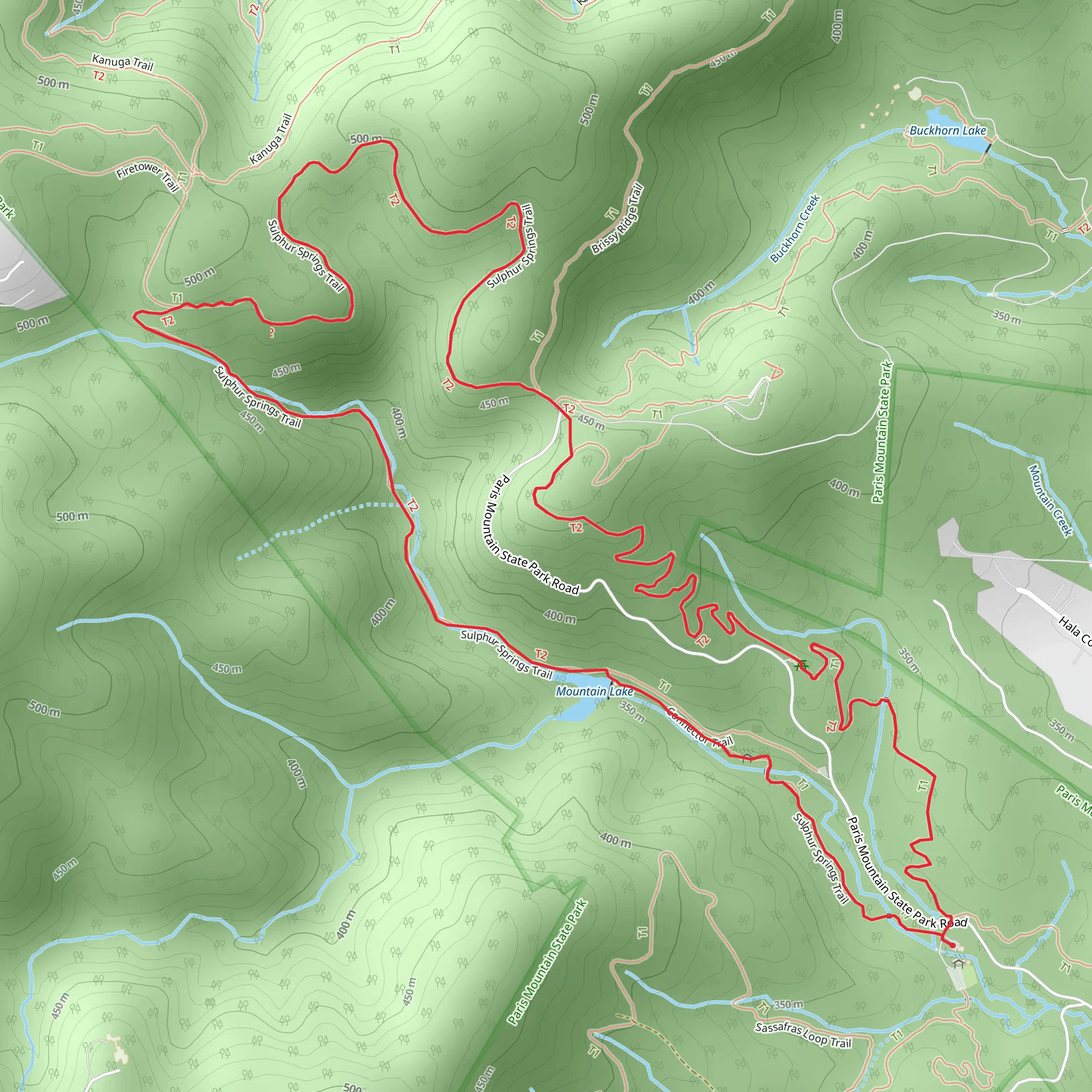 Sulphur Springs Loop Trail mobile static map