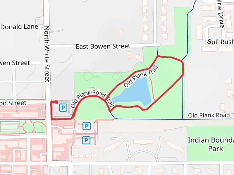 Old Plank Loop Trail mobile static map