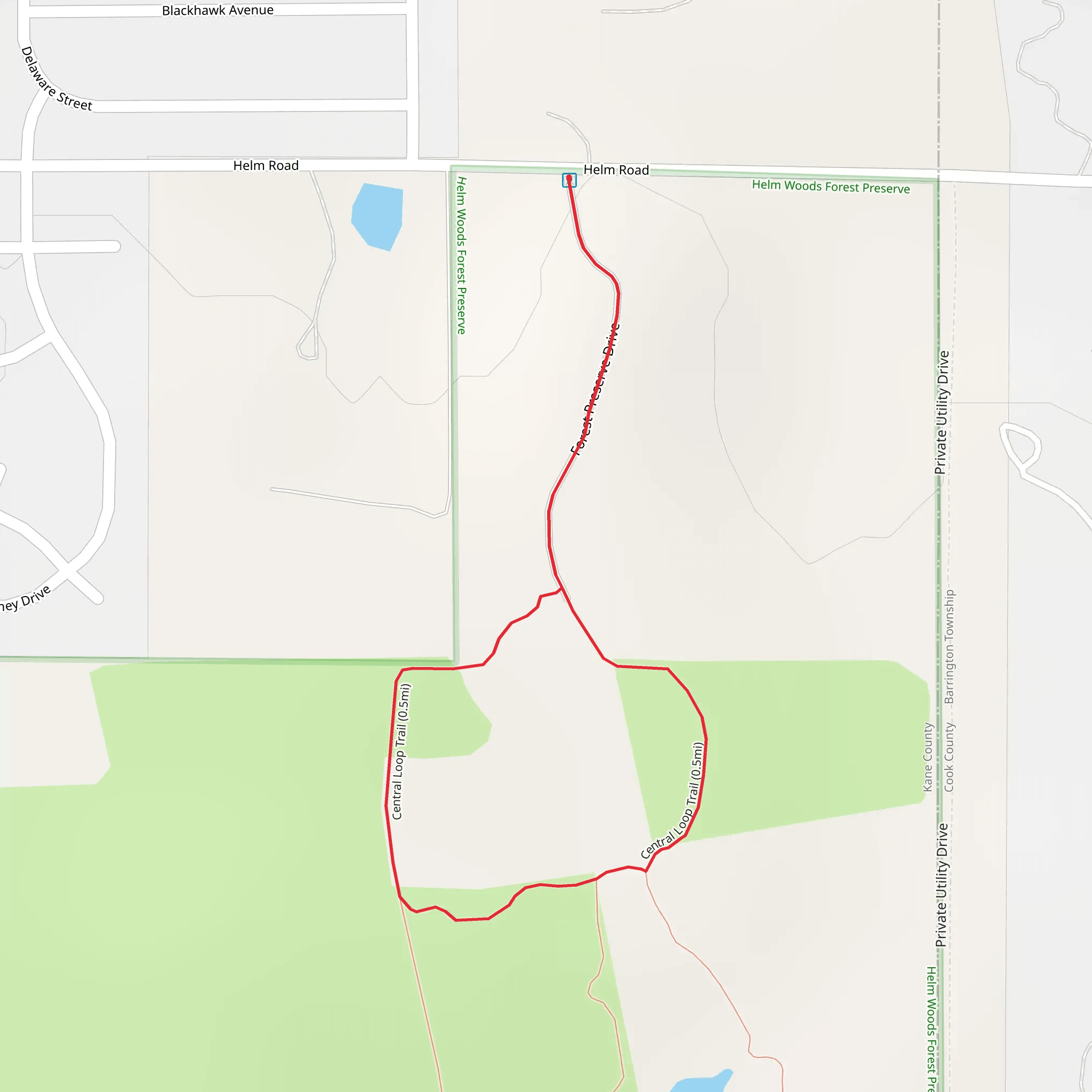 Central Loop Trail mobile static map