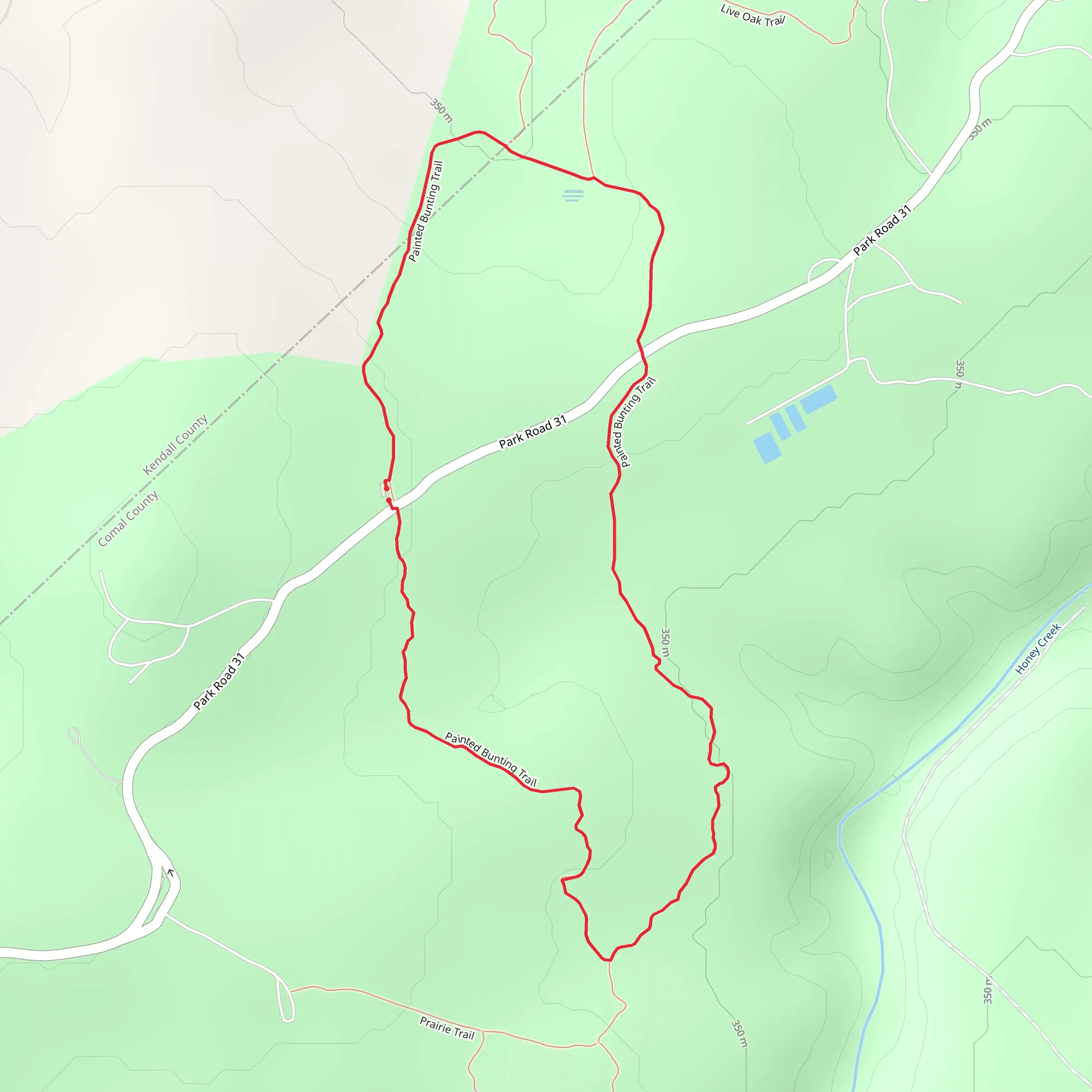 Painted Bunting Short Loop Trail mobile static map