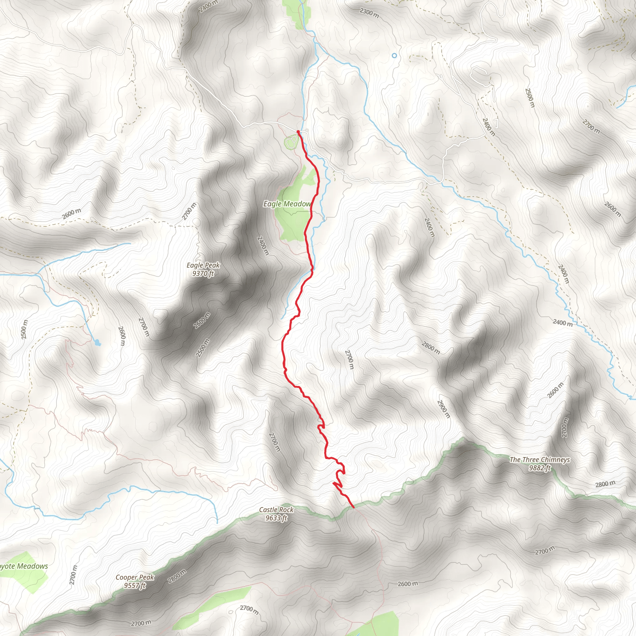 Eagle Pass via Eagle Creek Trail mobile static map