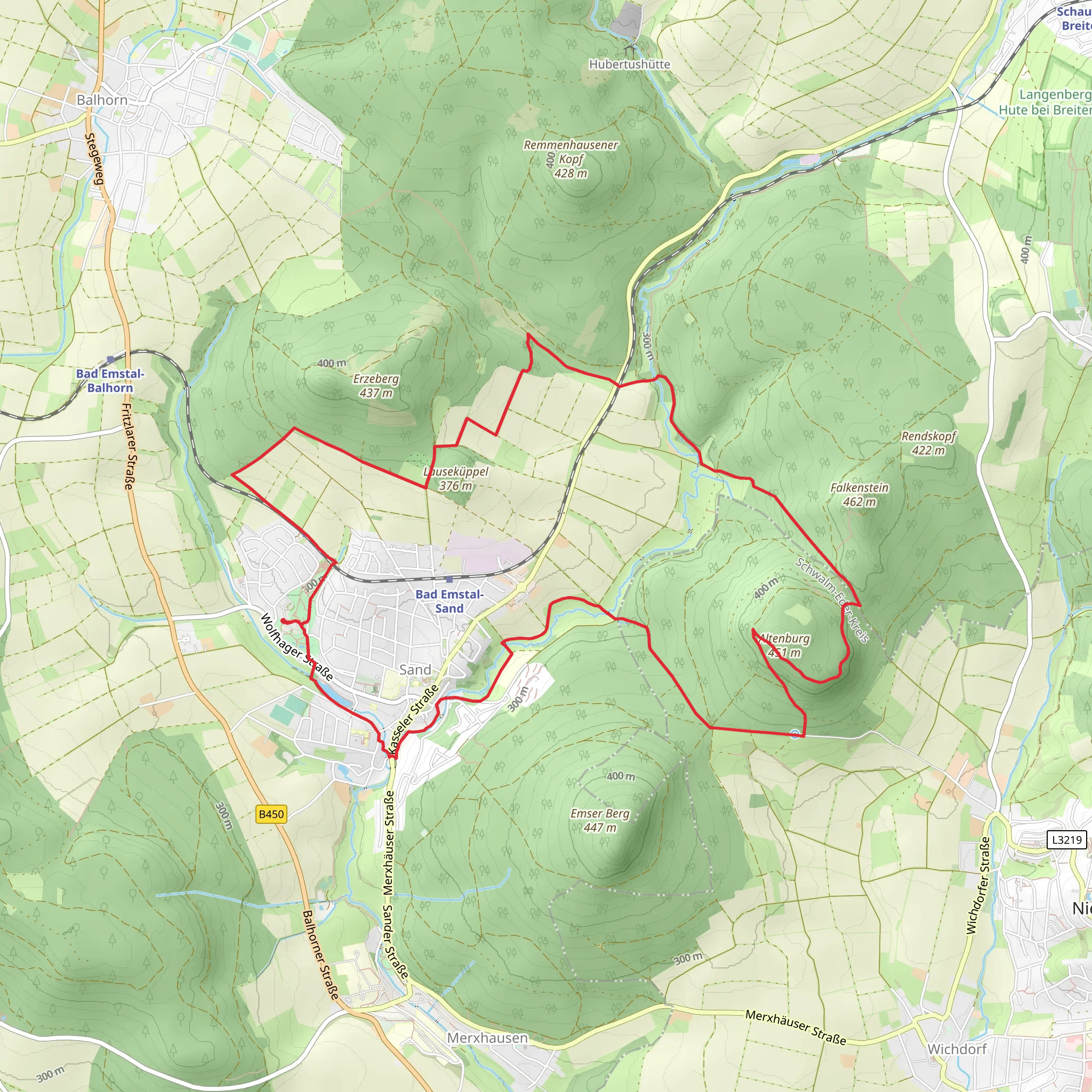 Altenburg via Hassenweg mobile static map