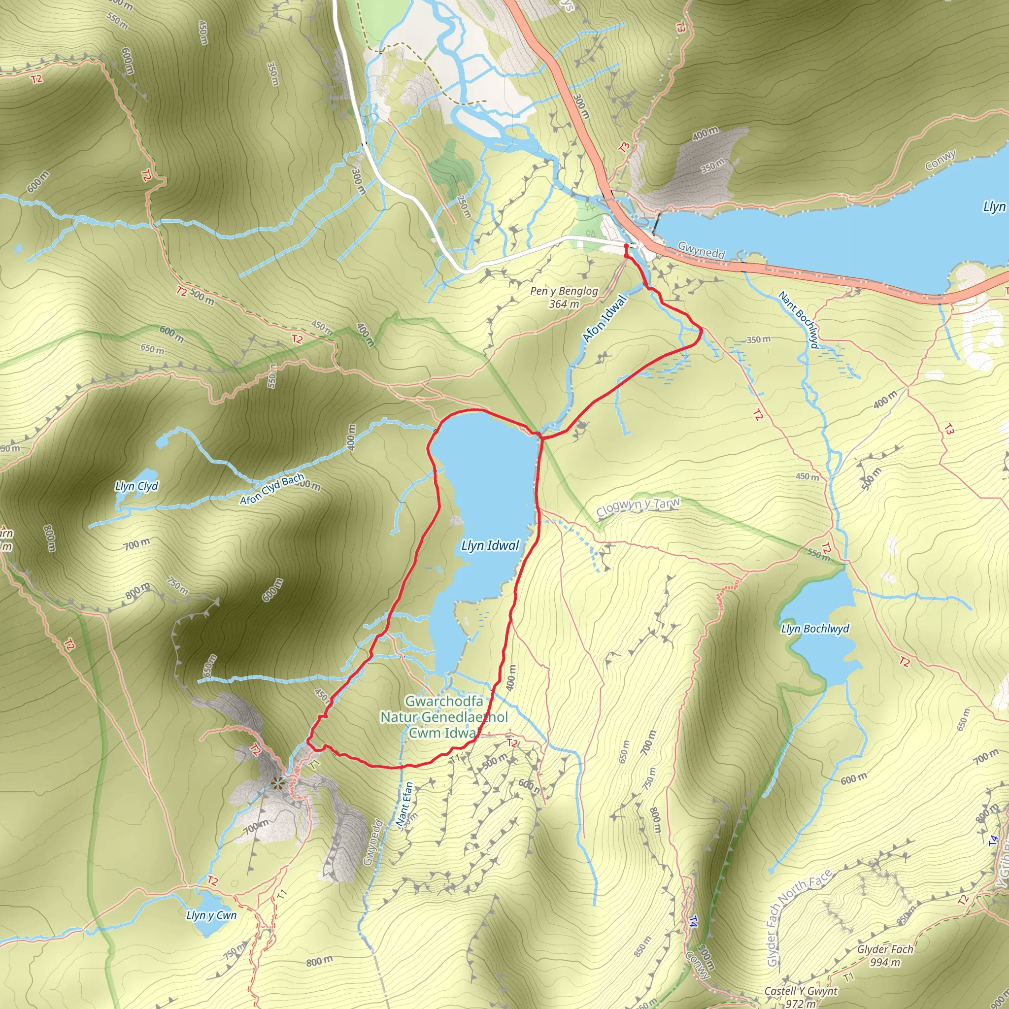 Cwm Idwal - Ogwen mobile static map