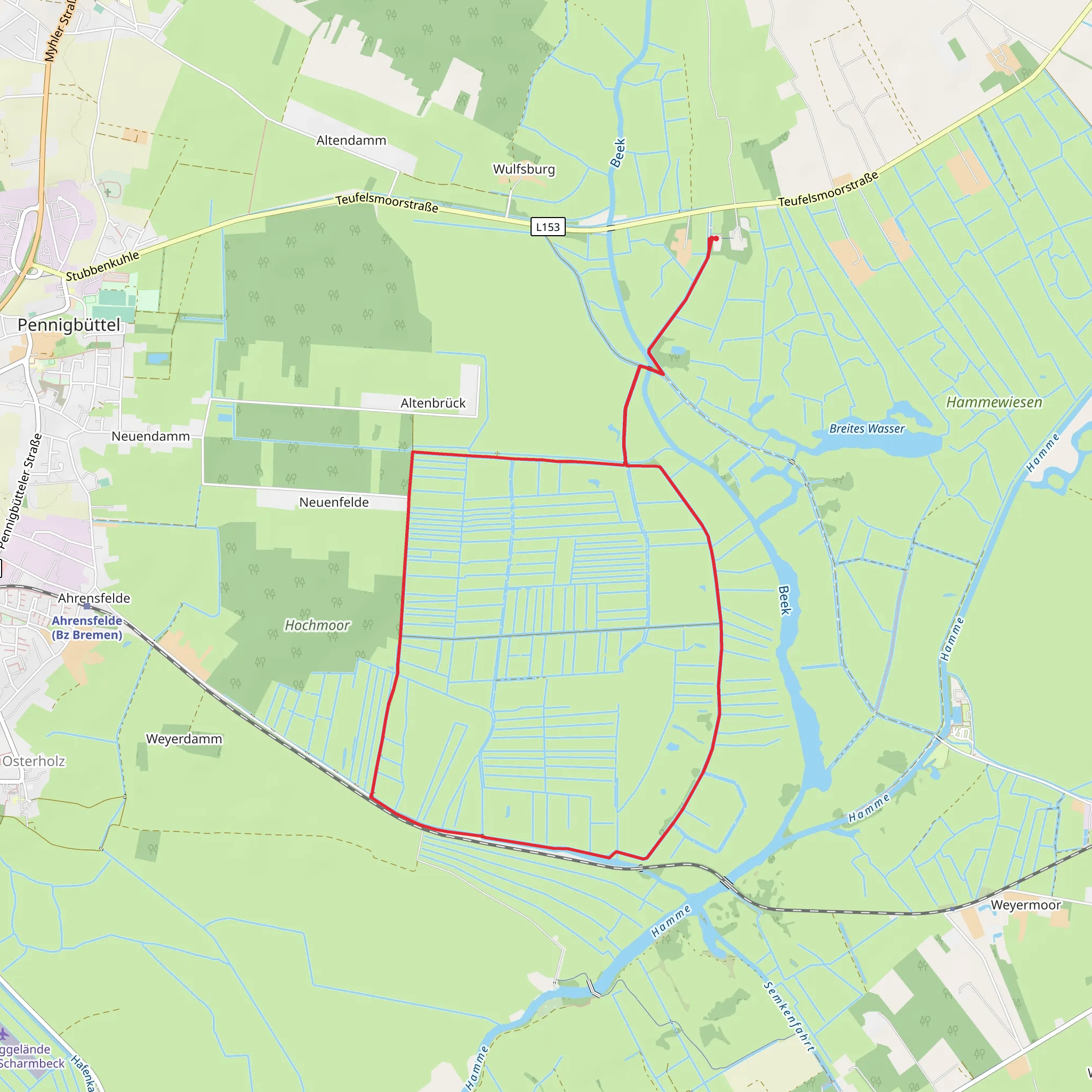 Himmelstreppe Teufelsmoor and Beek-Brück Loop mobile static map