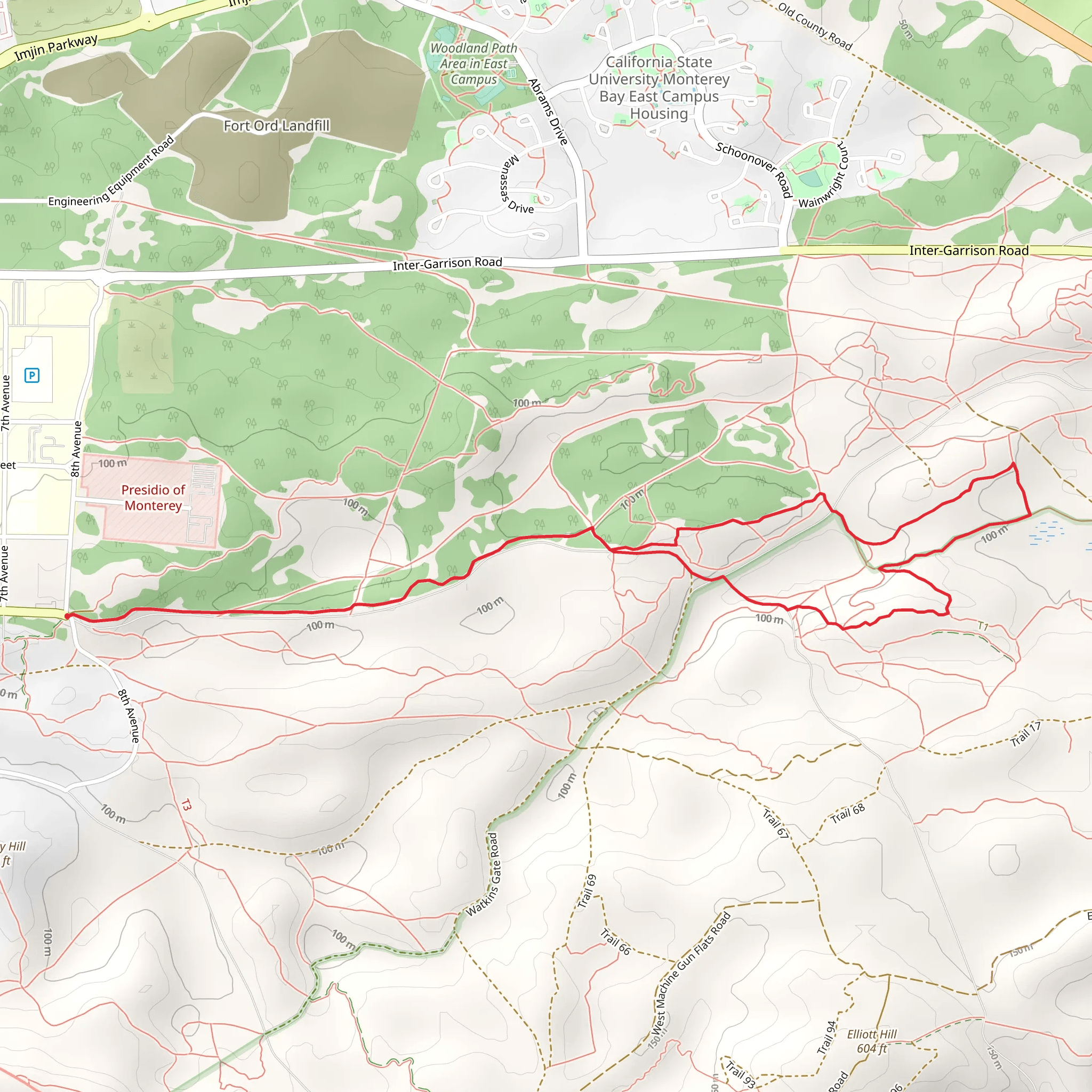 Watkins Gate Road Loop mobile static map
