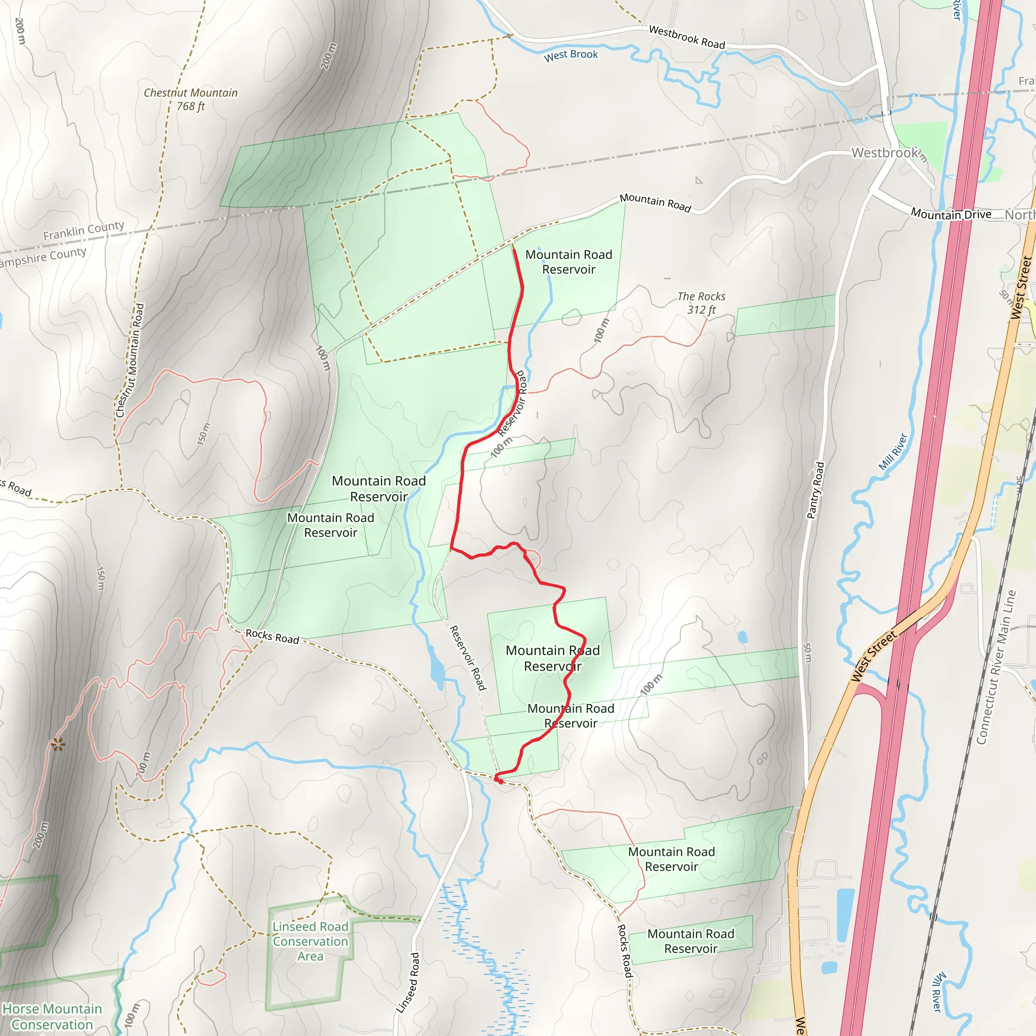 Mountain Road Reservoir mobile static map