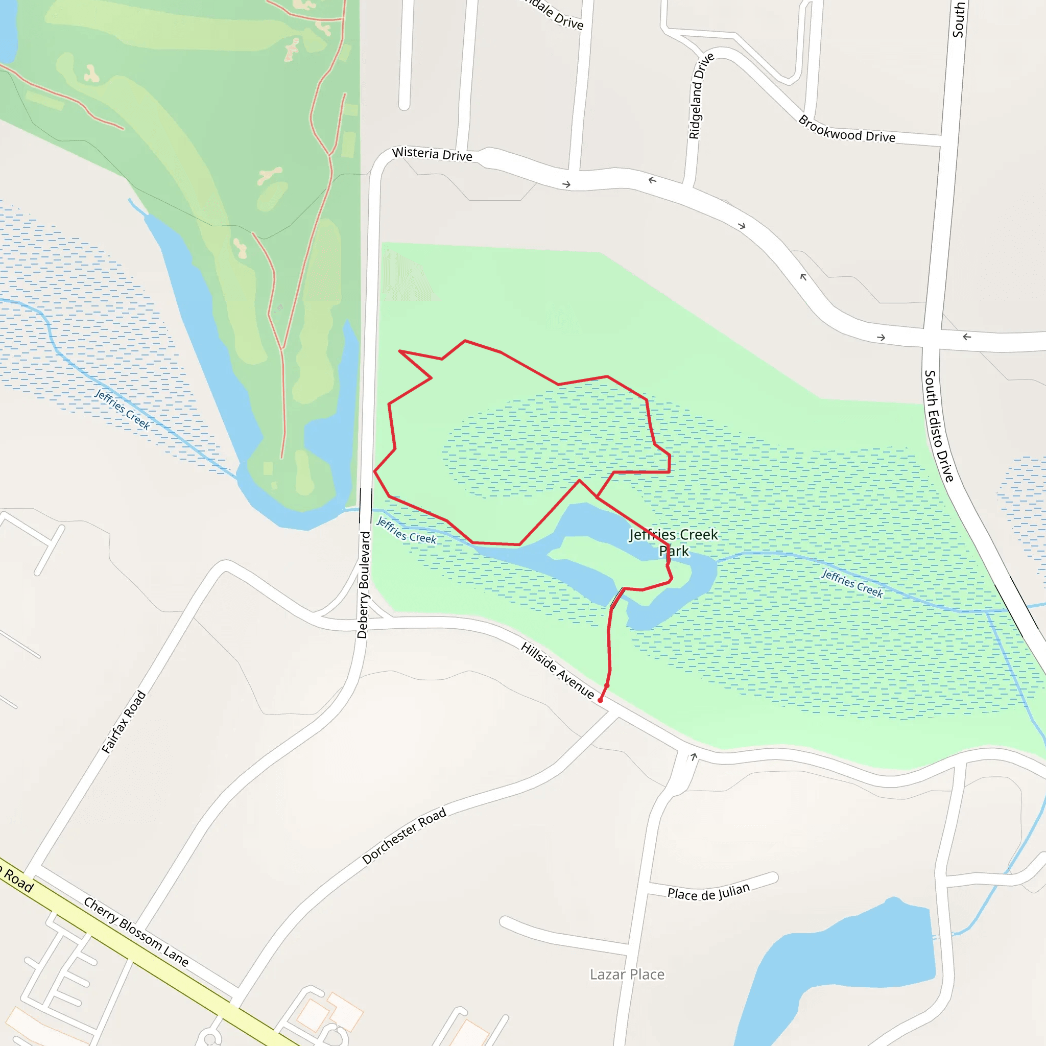 Jeffries Creek Park Loop - West mobile static map