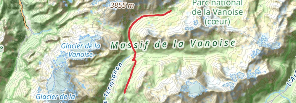 Via Alpina - Red Trail stage 104 Map