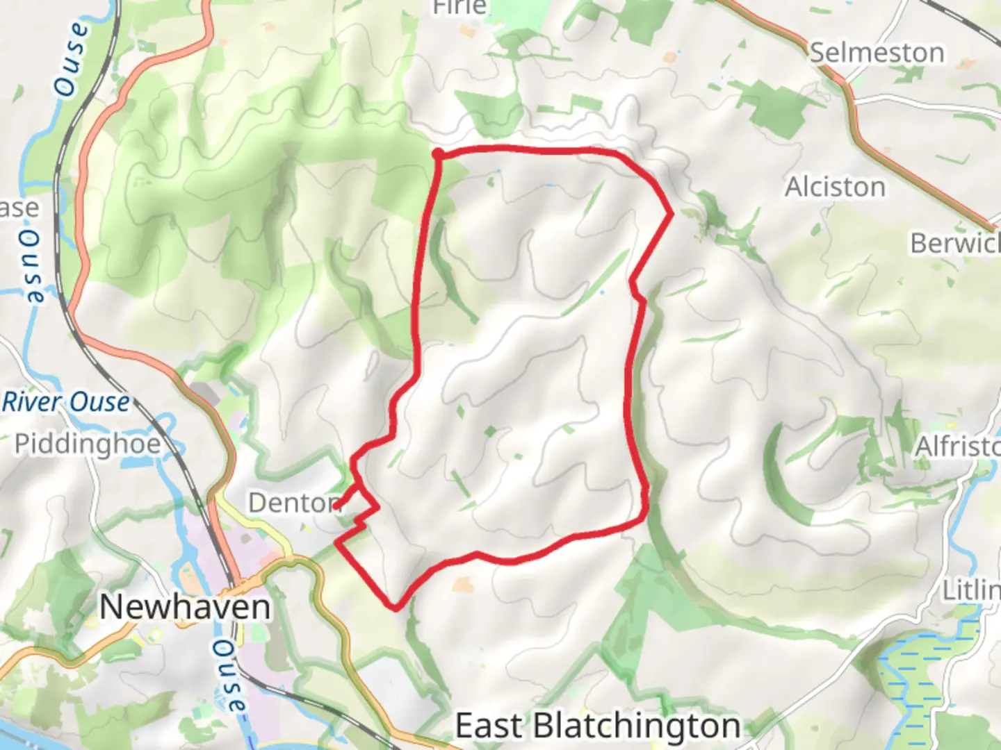 An image depicting the trail South Heighton Park Loop and its surrounding area.