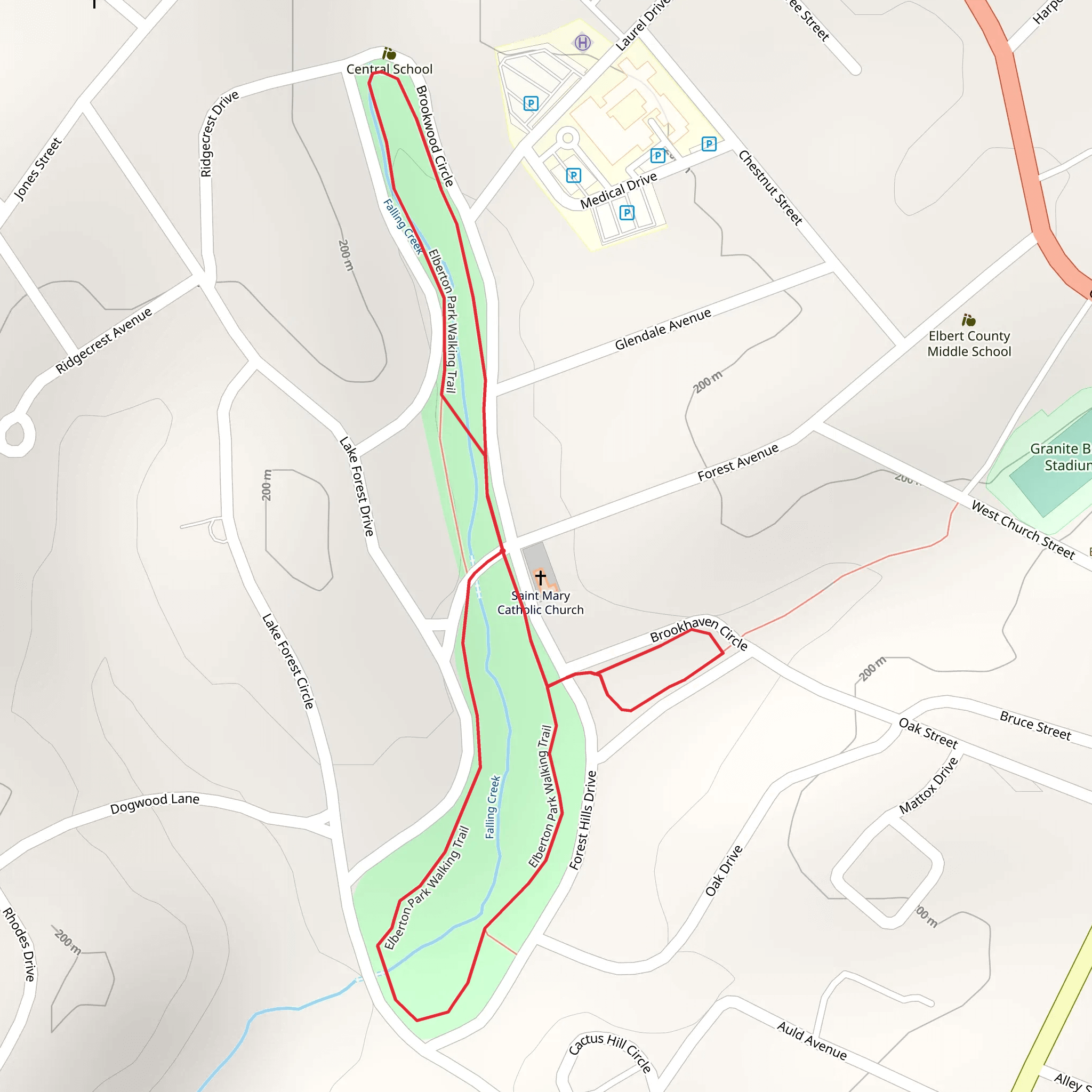 Falling Creek Loop mobile static map