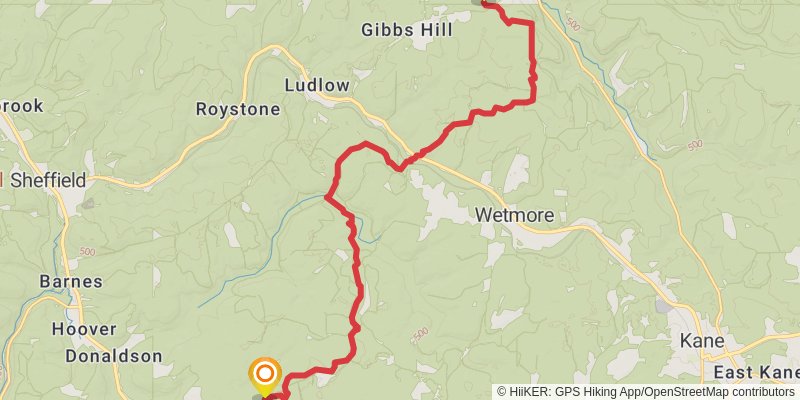 North Country Trail - Allegheny National Forest Section stage 4 Map