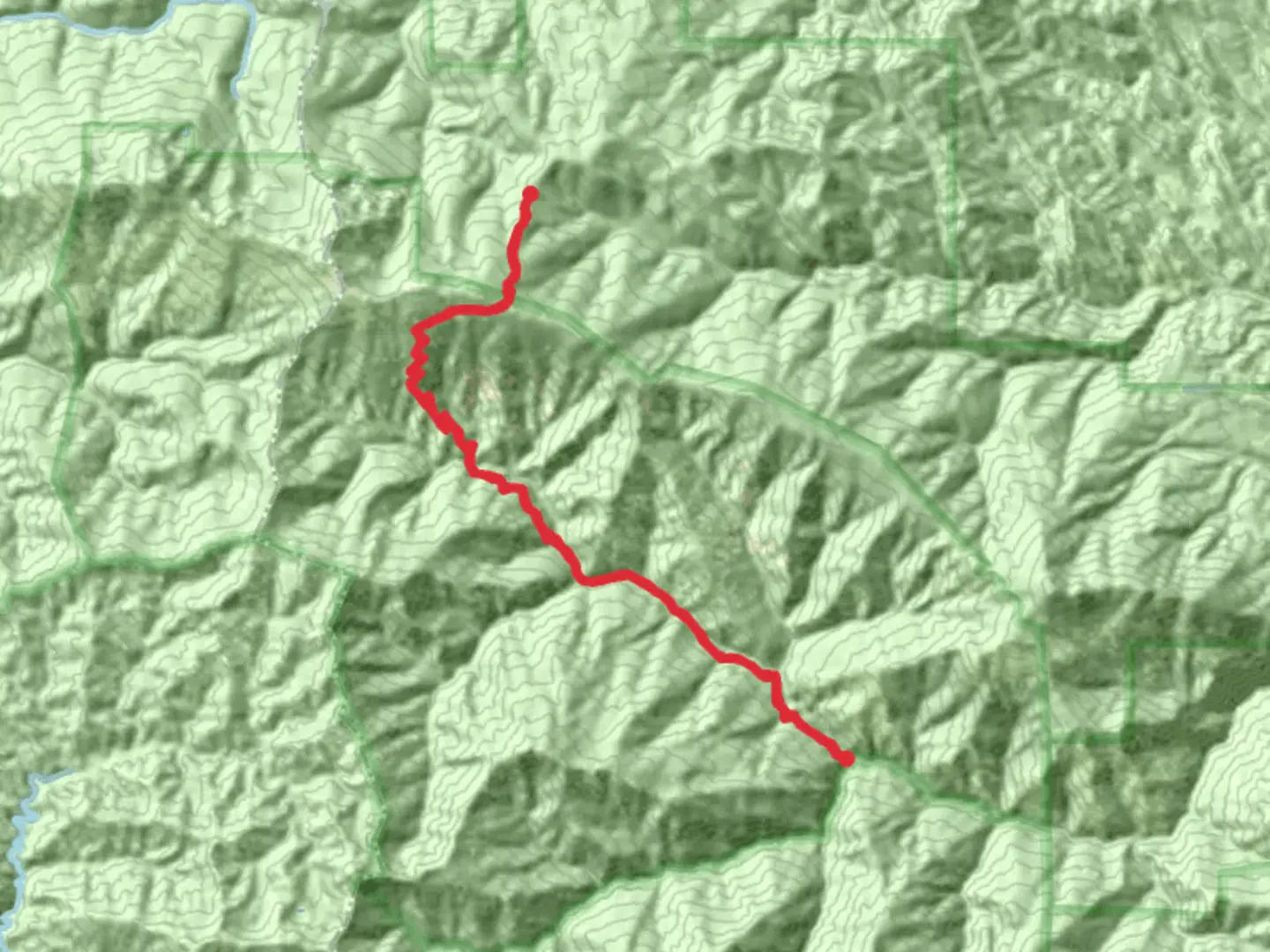 An image depicting the trail South Fork Cottonwood Creek via Cold Fork Ridge Trail and its surrounding area.