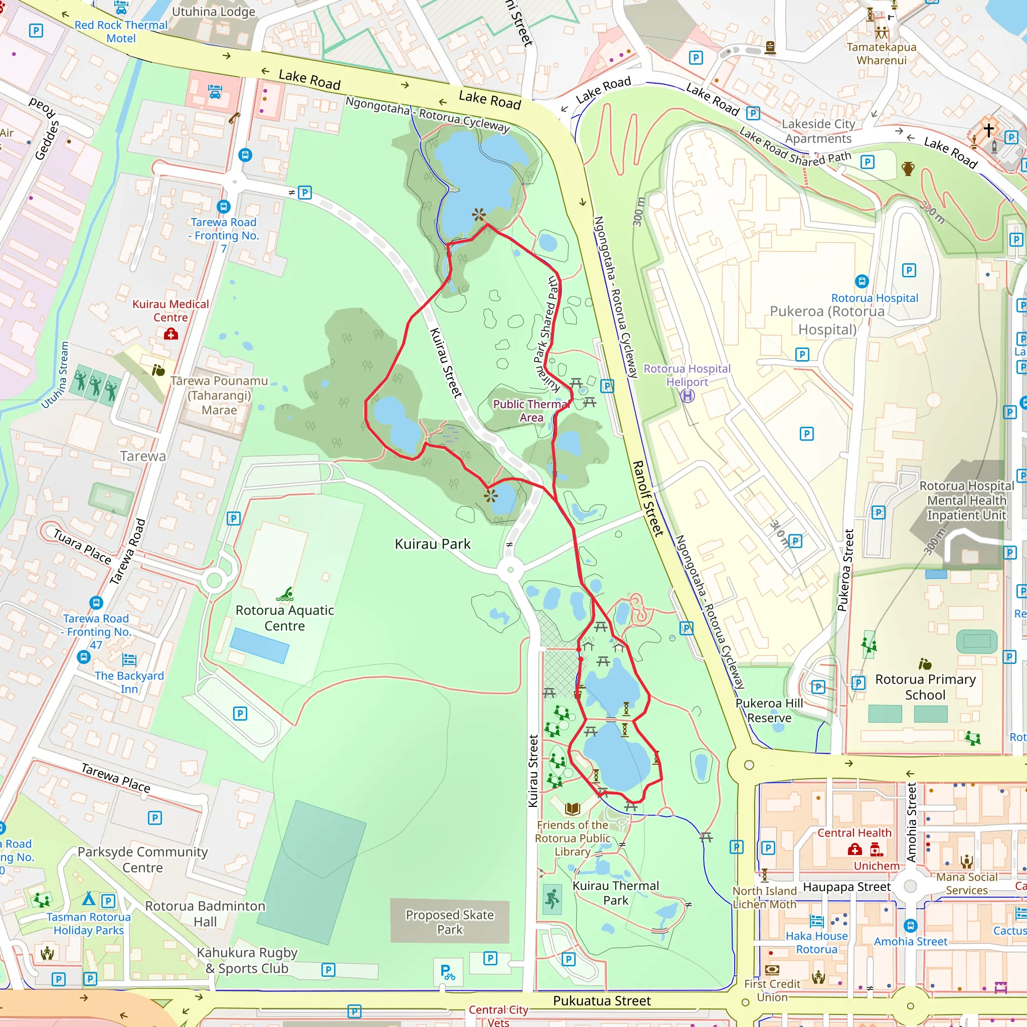 Kuirau Park Loop mobile static map