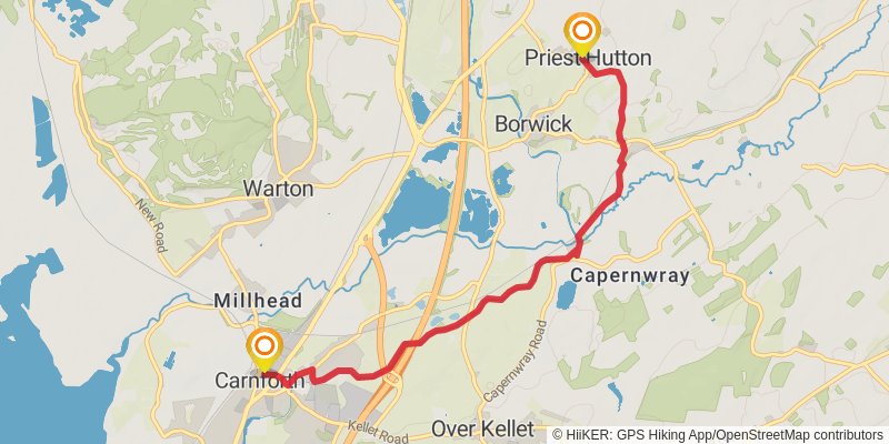 Lunesdale Walk stage 4 Map