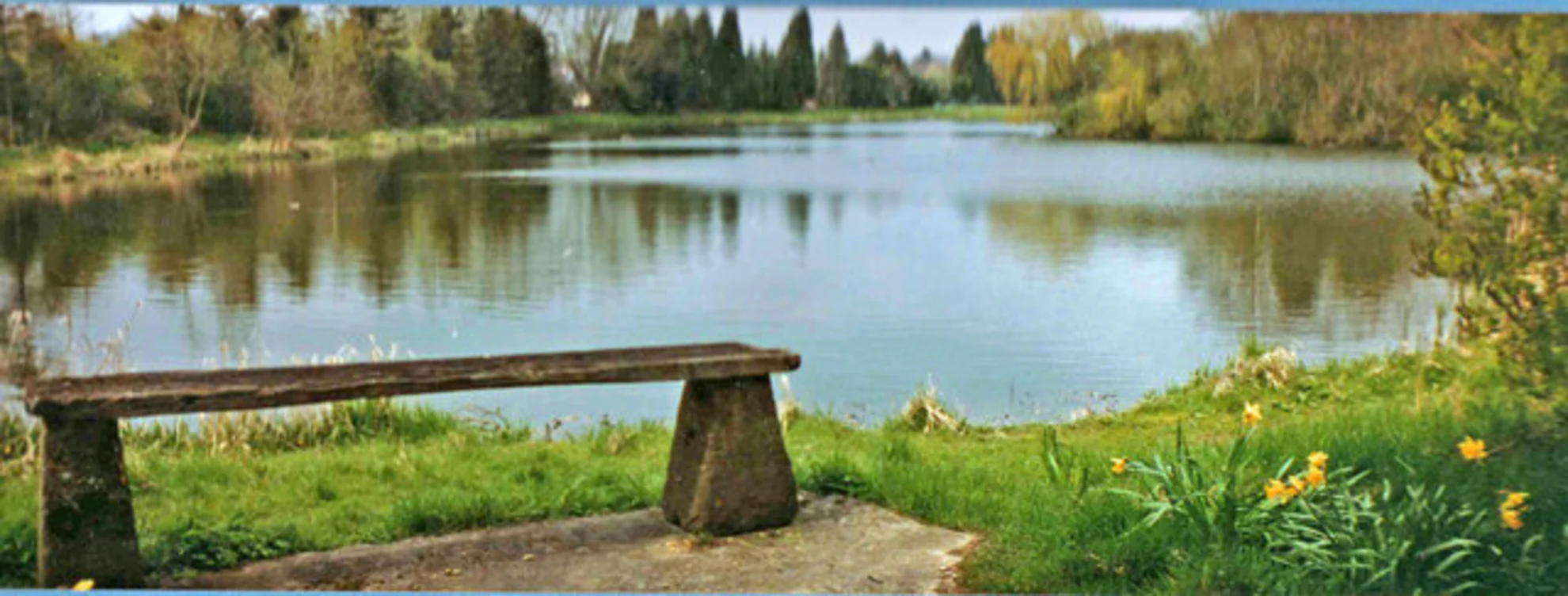An image depicting the trail Northleach to Bourton-on-the-Water via Clapton-on-the-Hill and its surrounding area.
