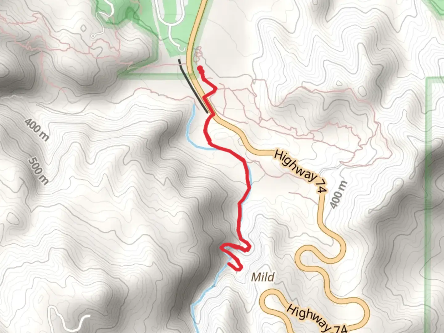 An image depicting the trail Carrizo Canyon Out and Back and its surrounding area.