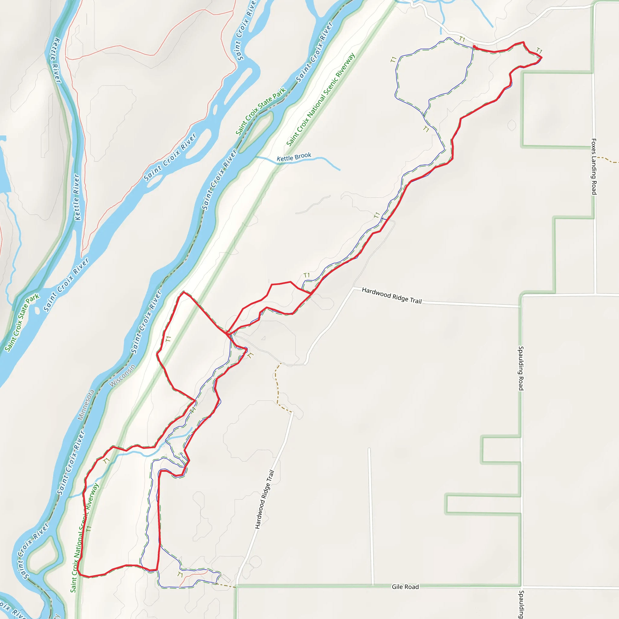 Saint Croix River Eastside Walk mobile static map