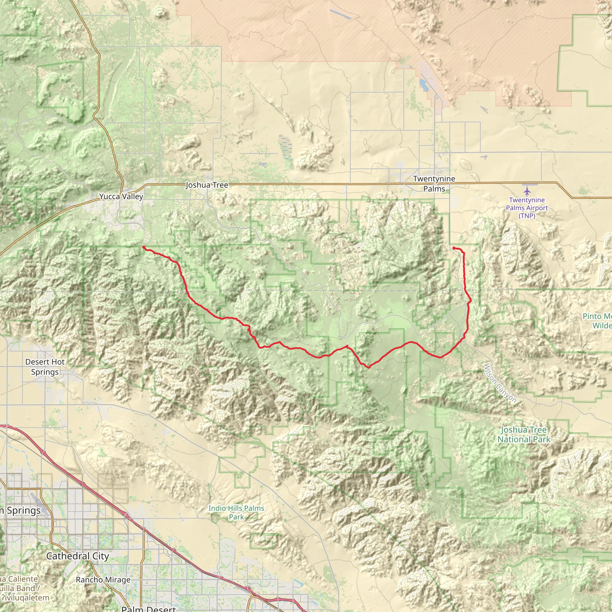 California Riding and Hiking Trail mobile static map