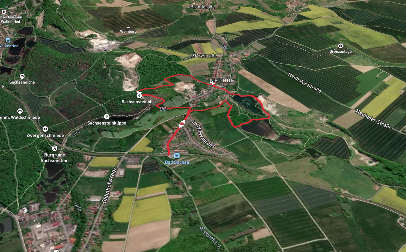 Sachsensteinblick, Unterer Kranichteich and Priester Steinhohle Loop