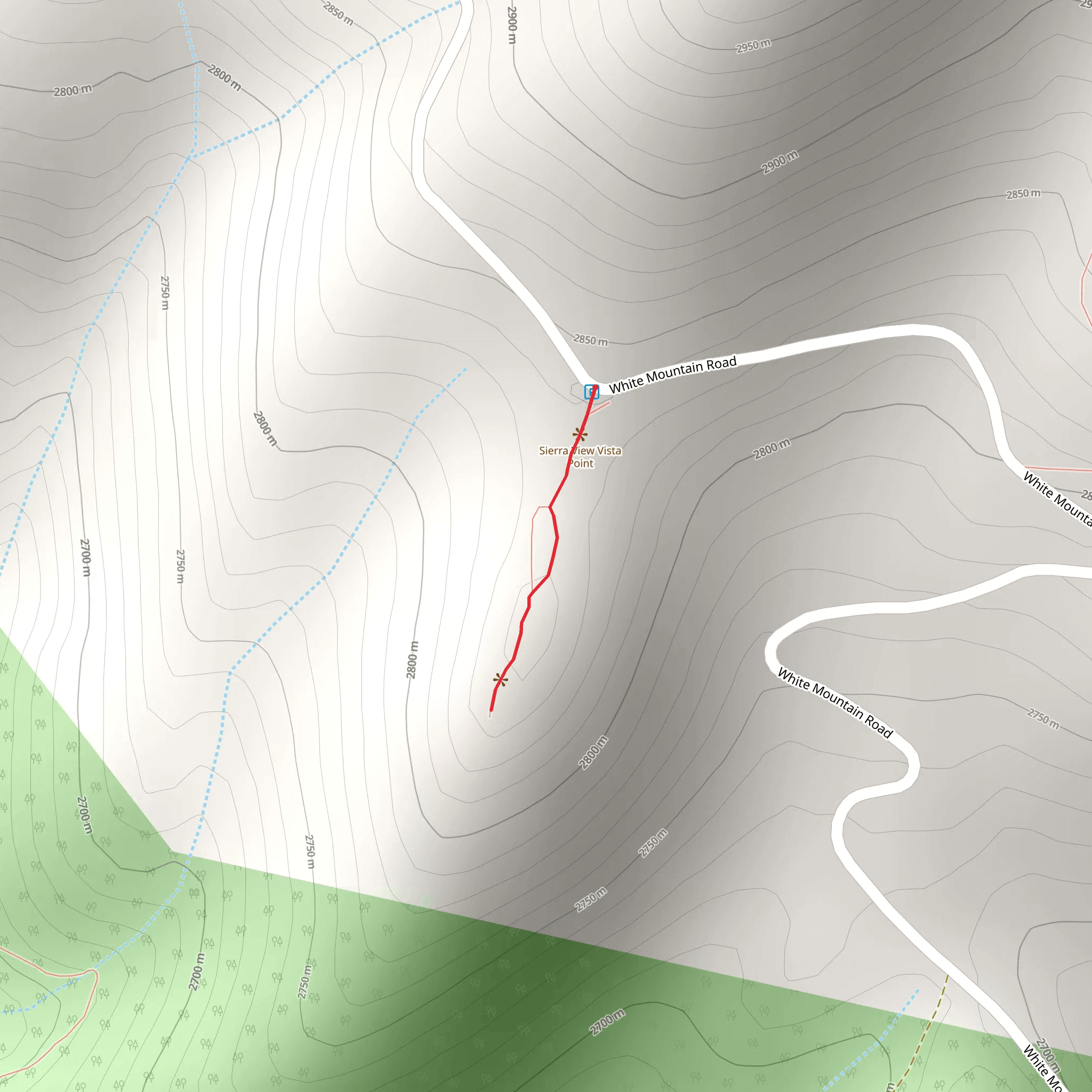 White Mountain Road mobile static map