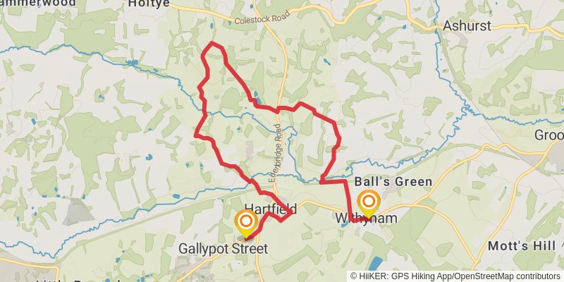 Castles of Sussex Walk stage 8 Map