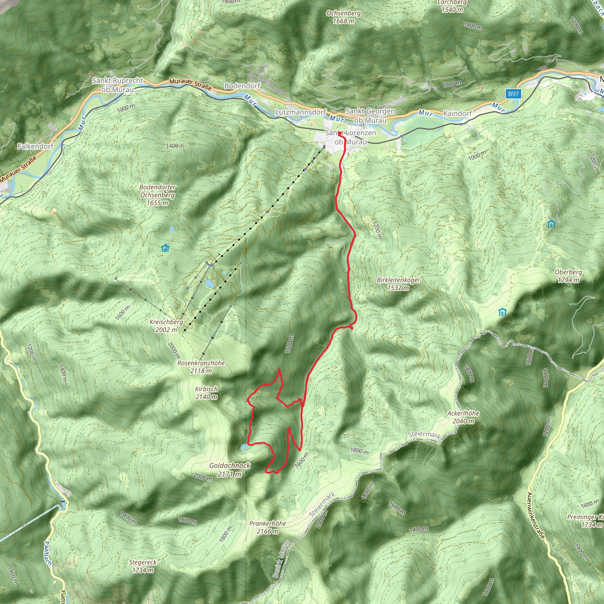 Hauserersee St Georgen am Kreischberg mobile static map