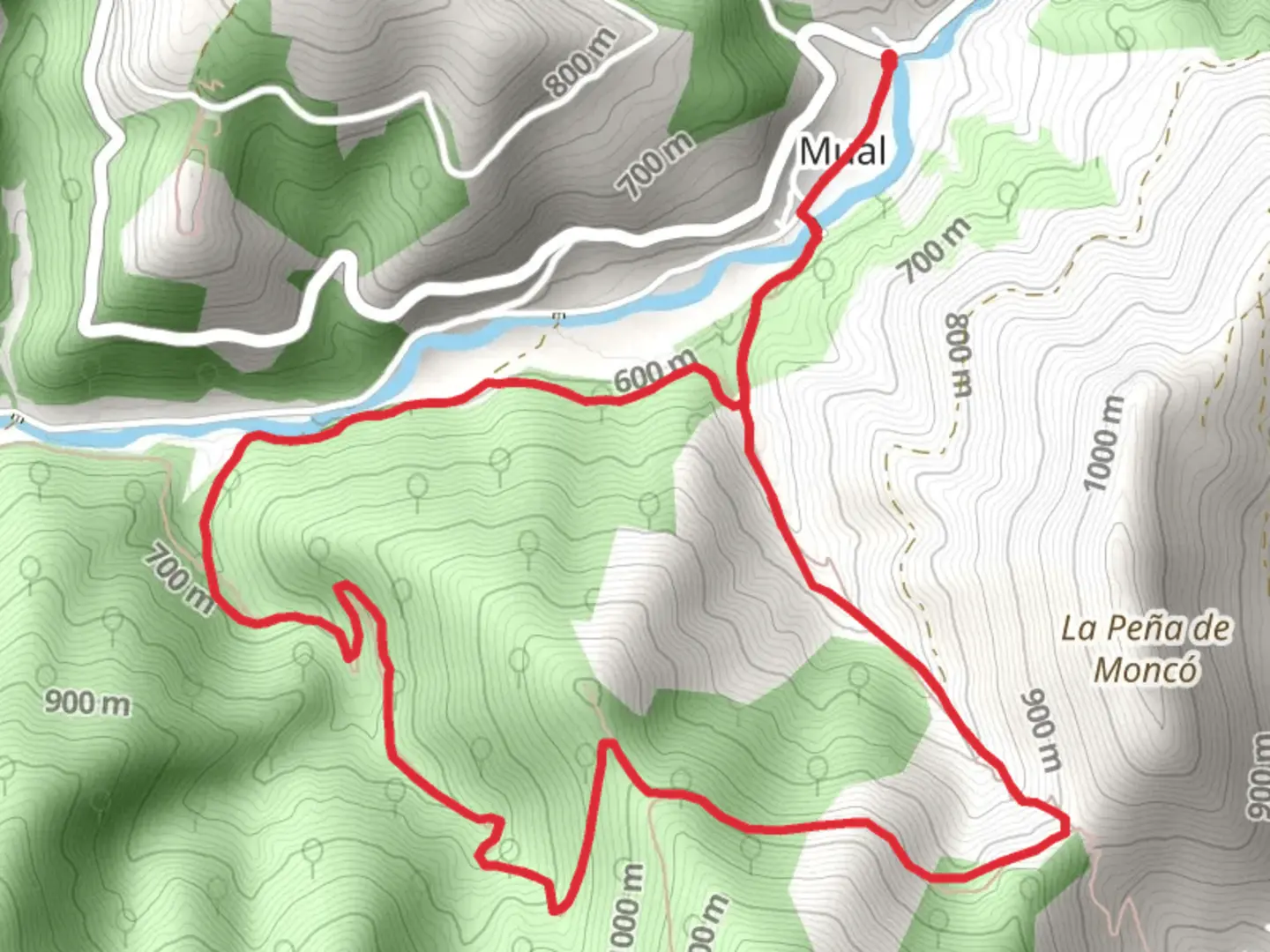 An image depicting the trail Moal Woods PR AS 132 and its surrounding area.