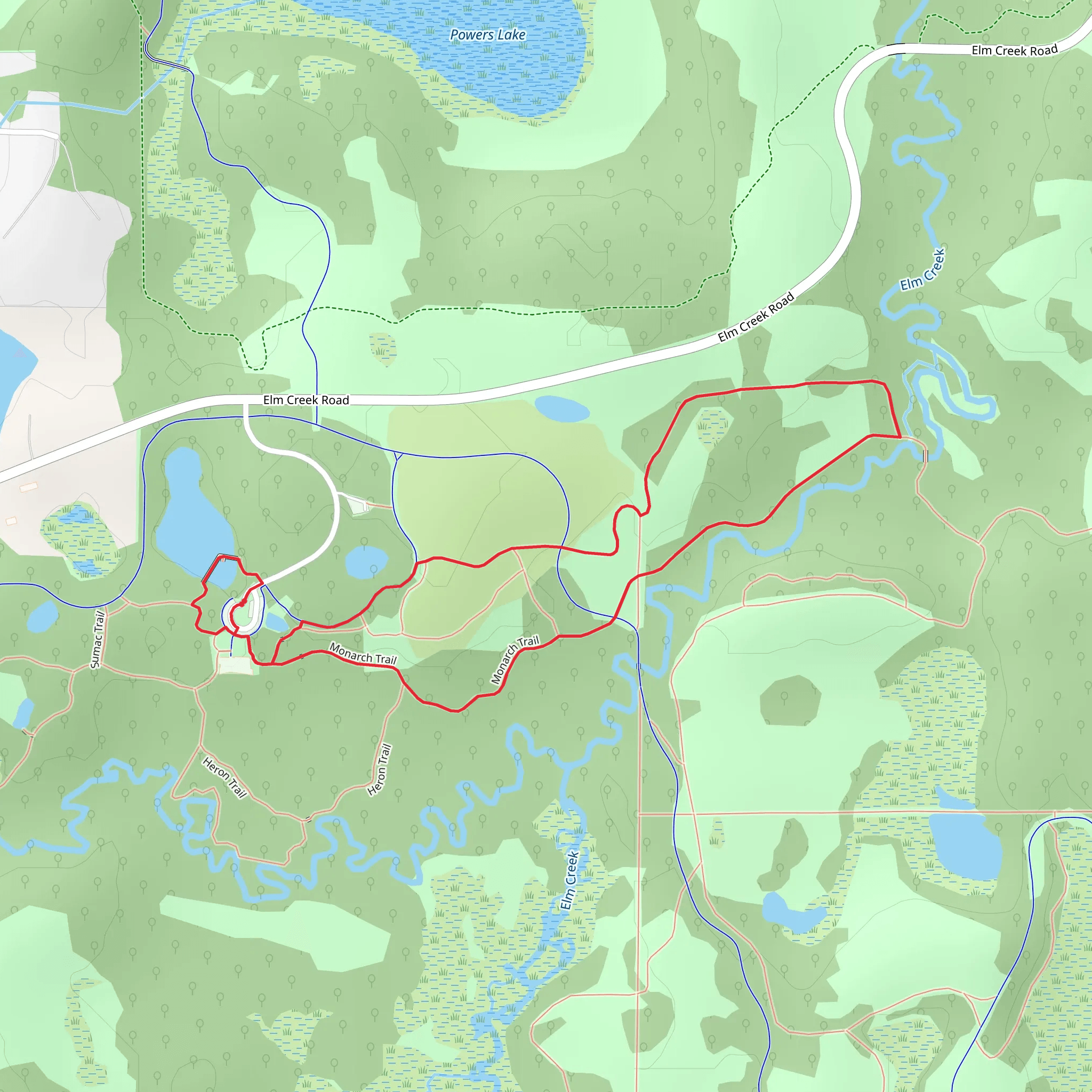 Monarch Long Loop Trail mobile static map