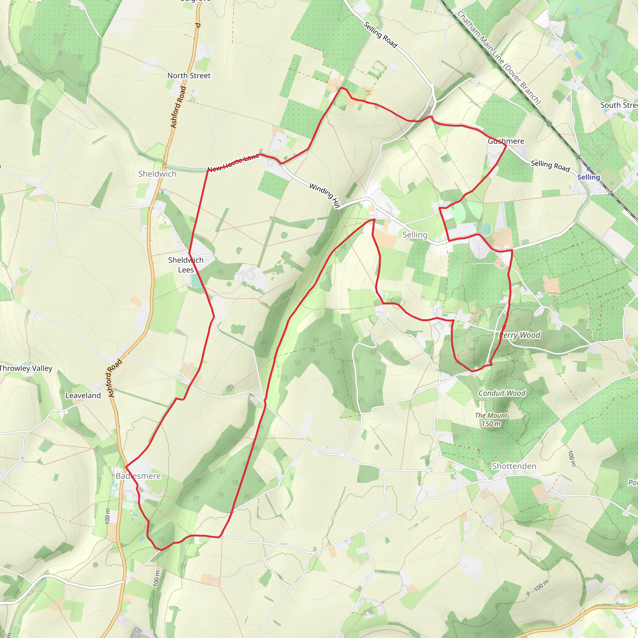 Selling and Badlesmere Loop mobile static map