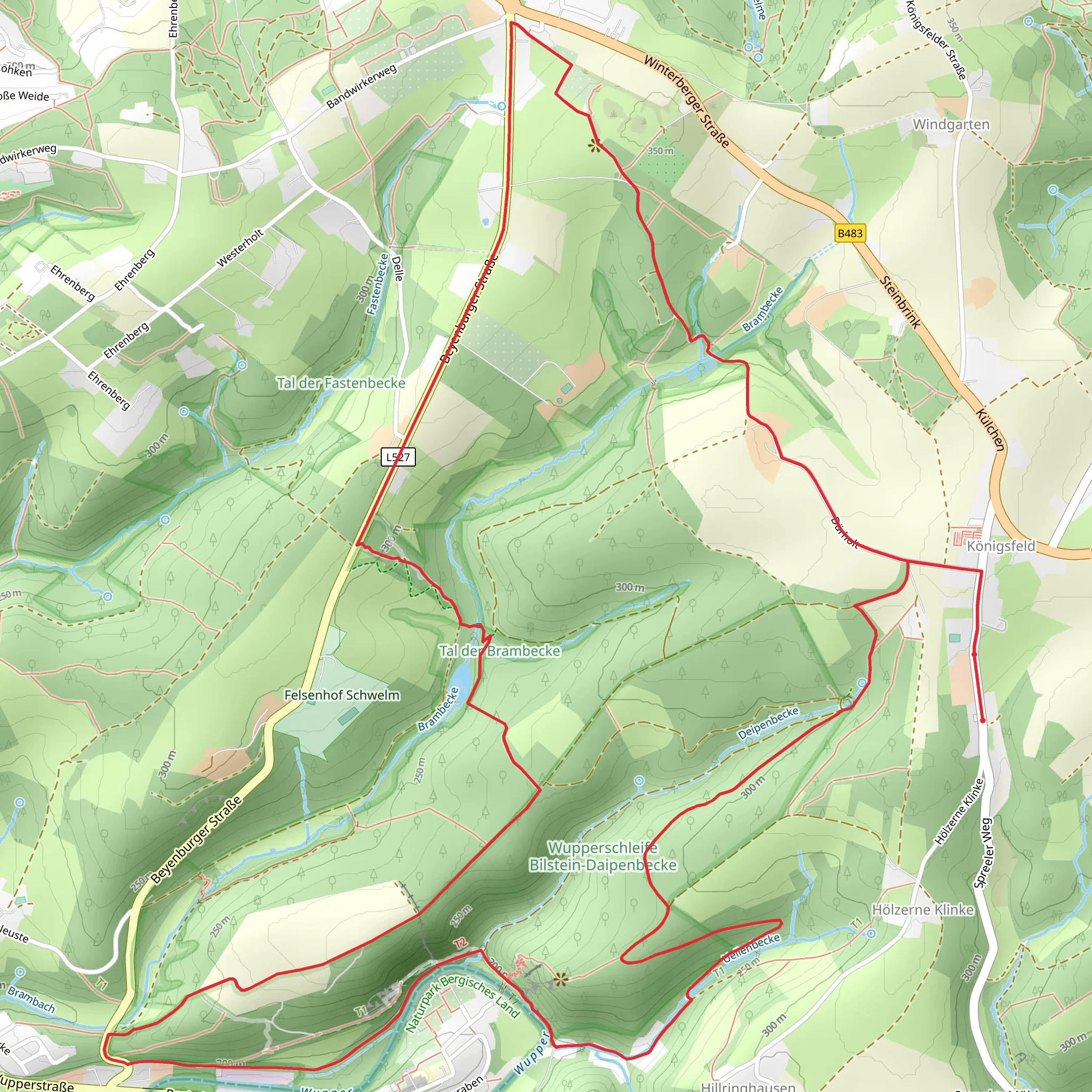 Wupper via Spreeler Weg mobile static map