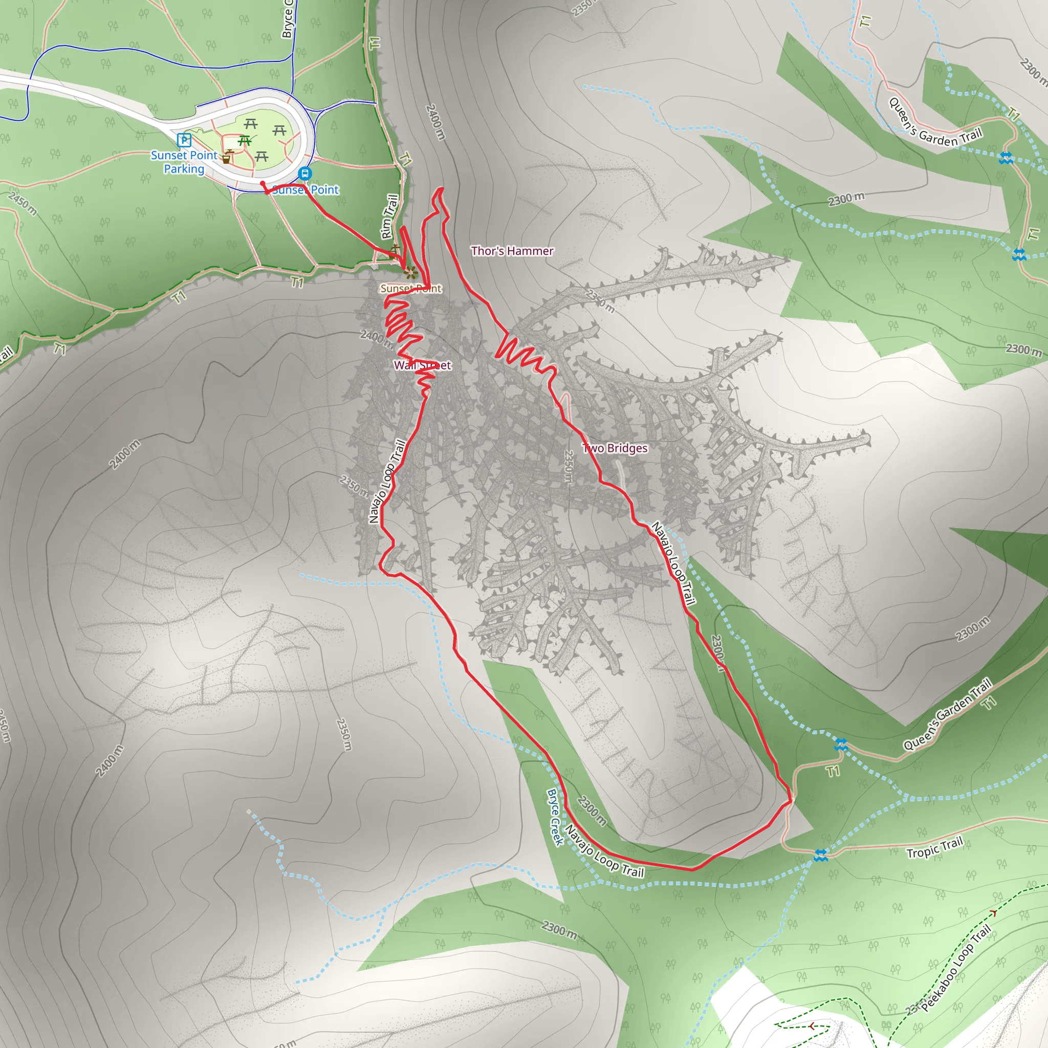 Navajo Loop Trail mobile static map