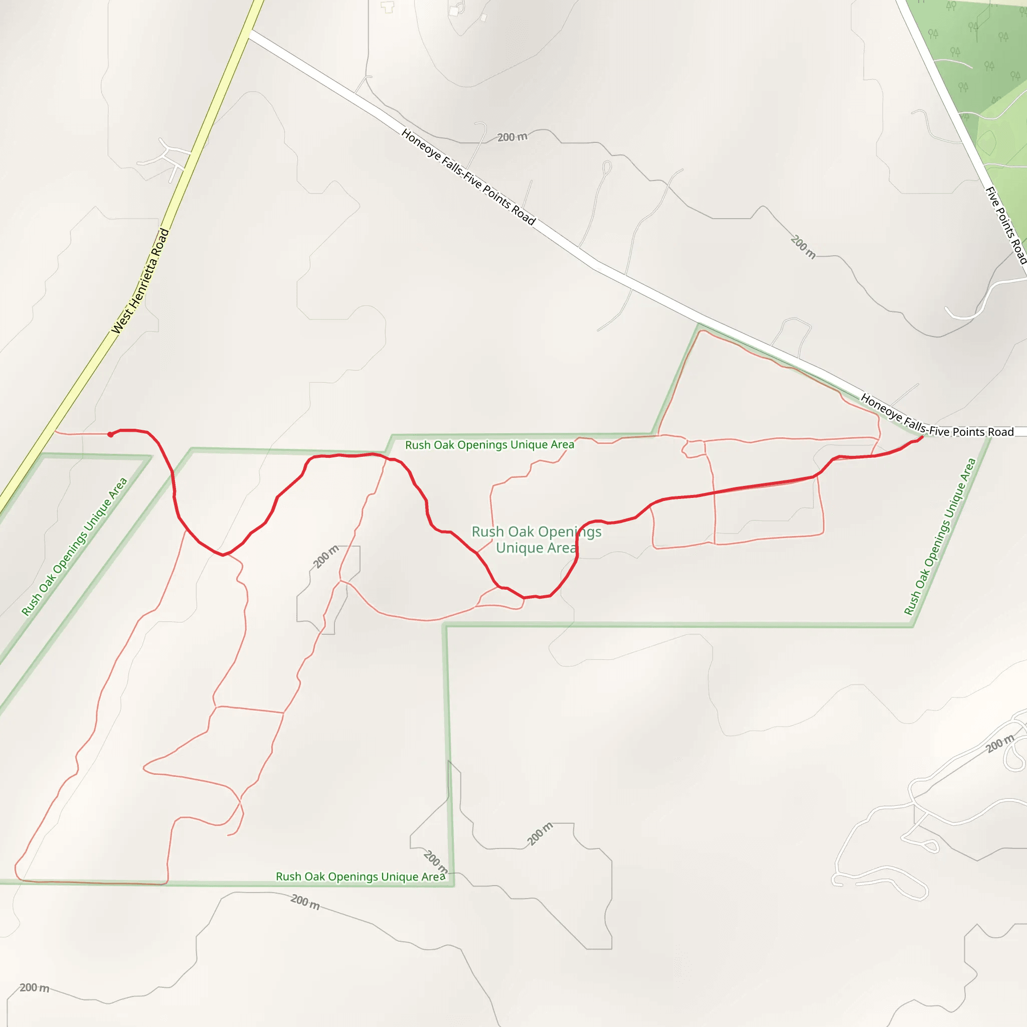 Rush Oak Trail mobile static map