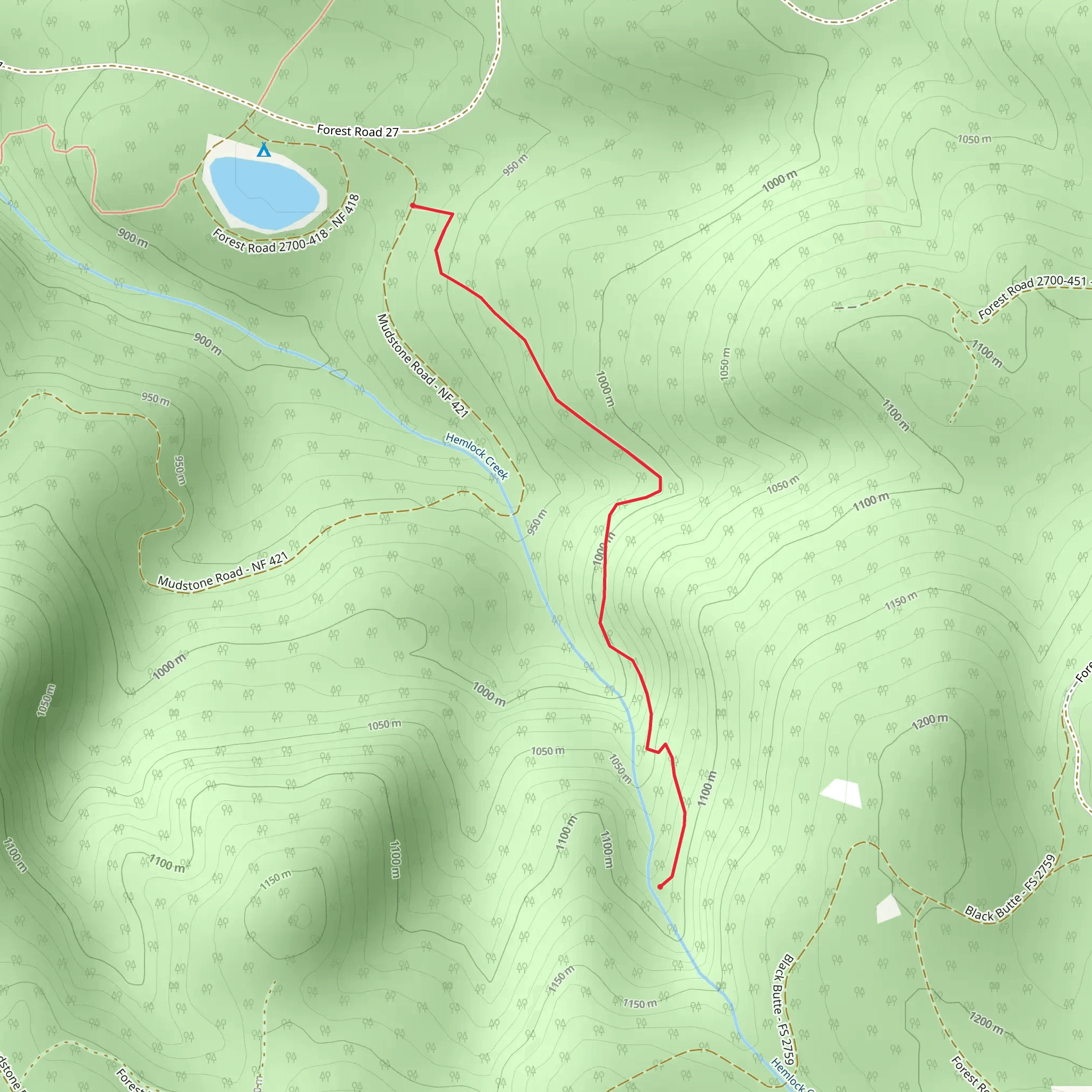 Hemlock Creek mobile static map