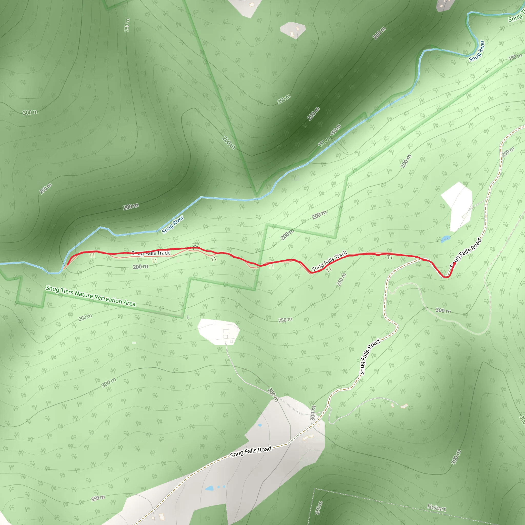 Snug Falls Track mobile static map