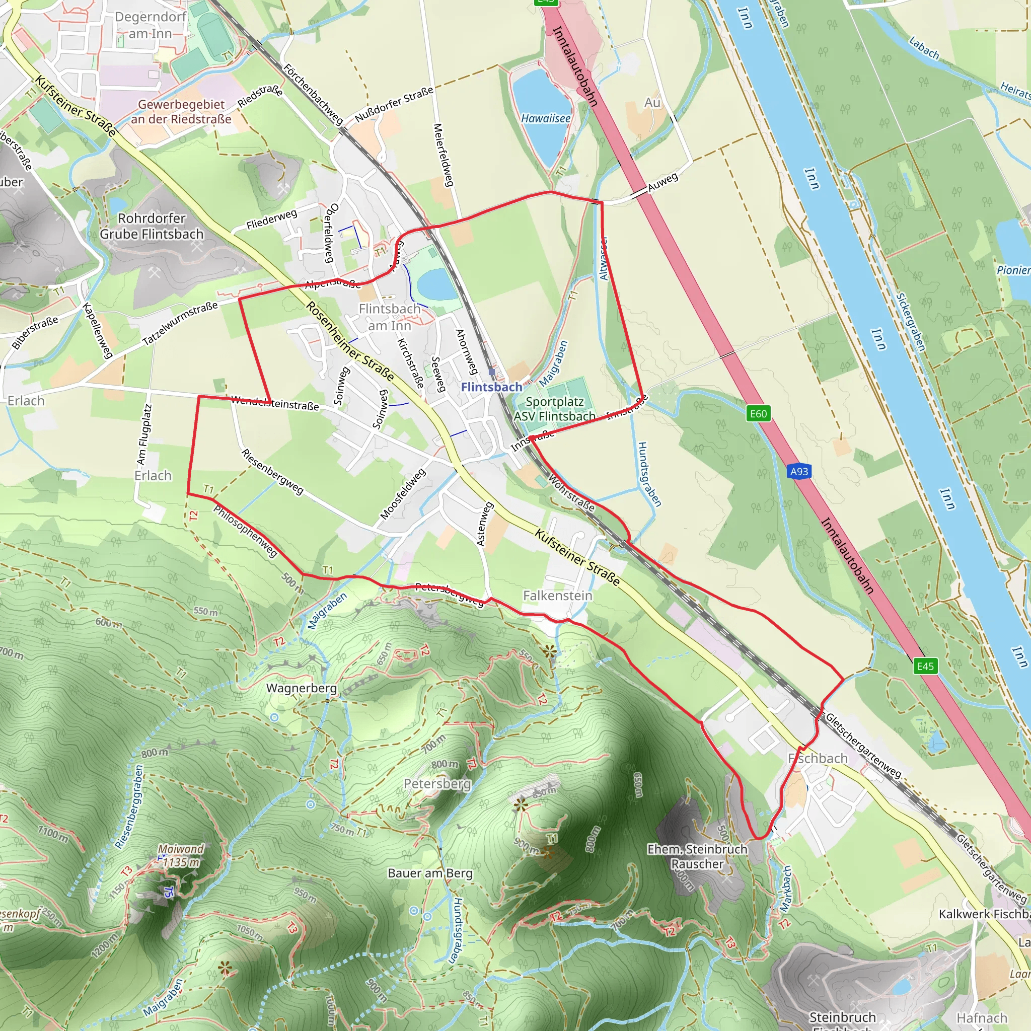 Flintsbach Dettendorfer Tour mobile static map