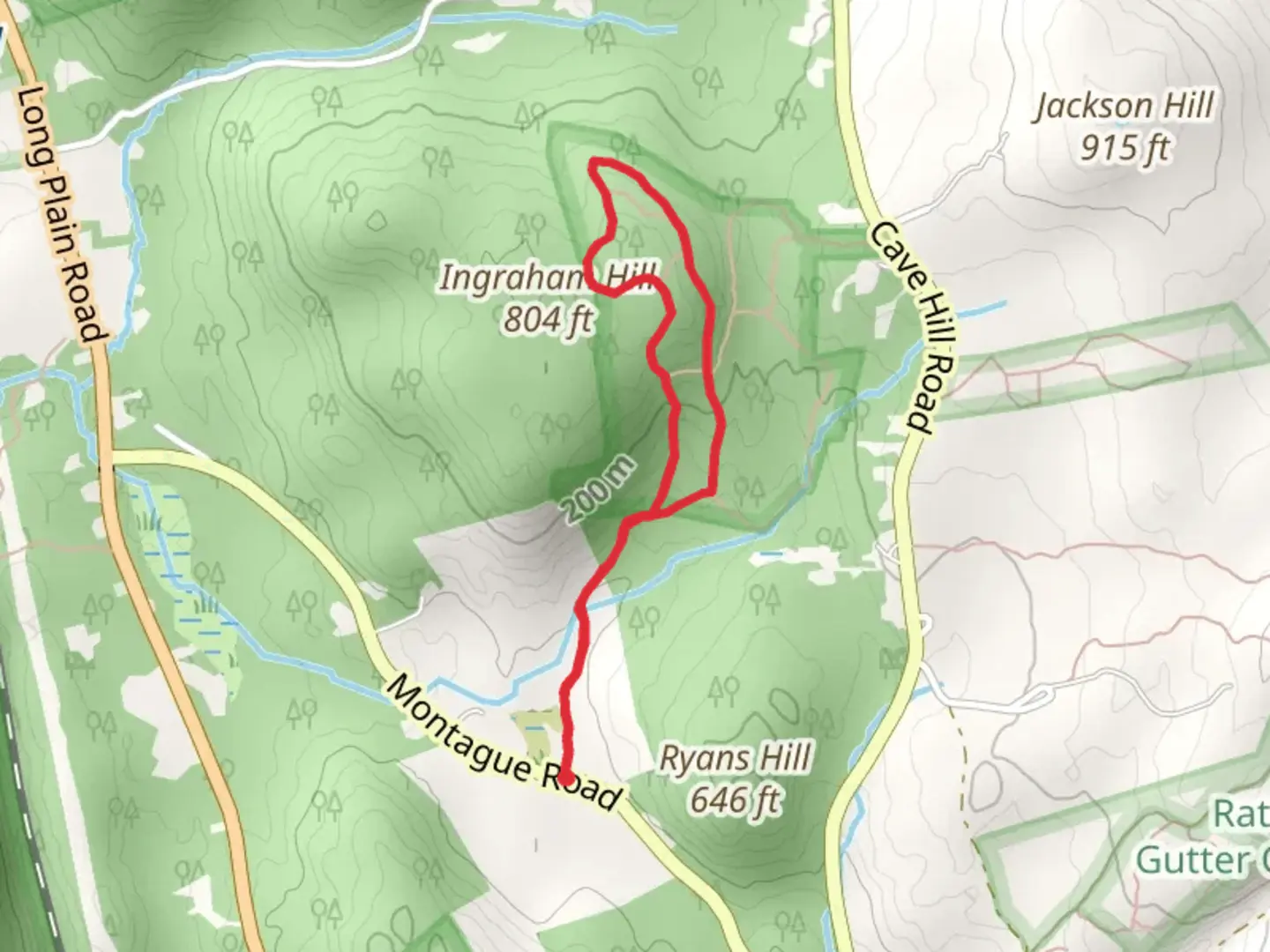 An image depicting the trail Cave Hill Conservation Area Loop and its surrounding area.