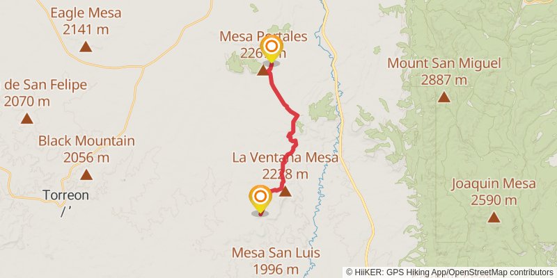 Continental Divide Trail - New Mexico stage 54 Map