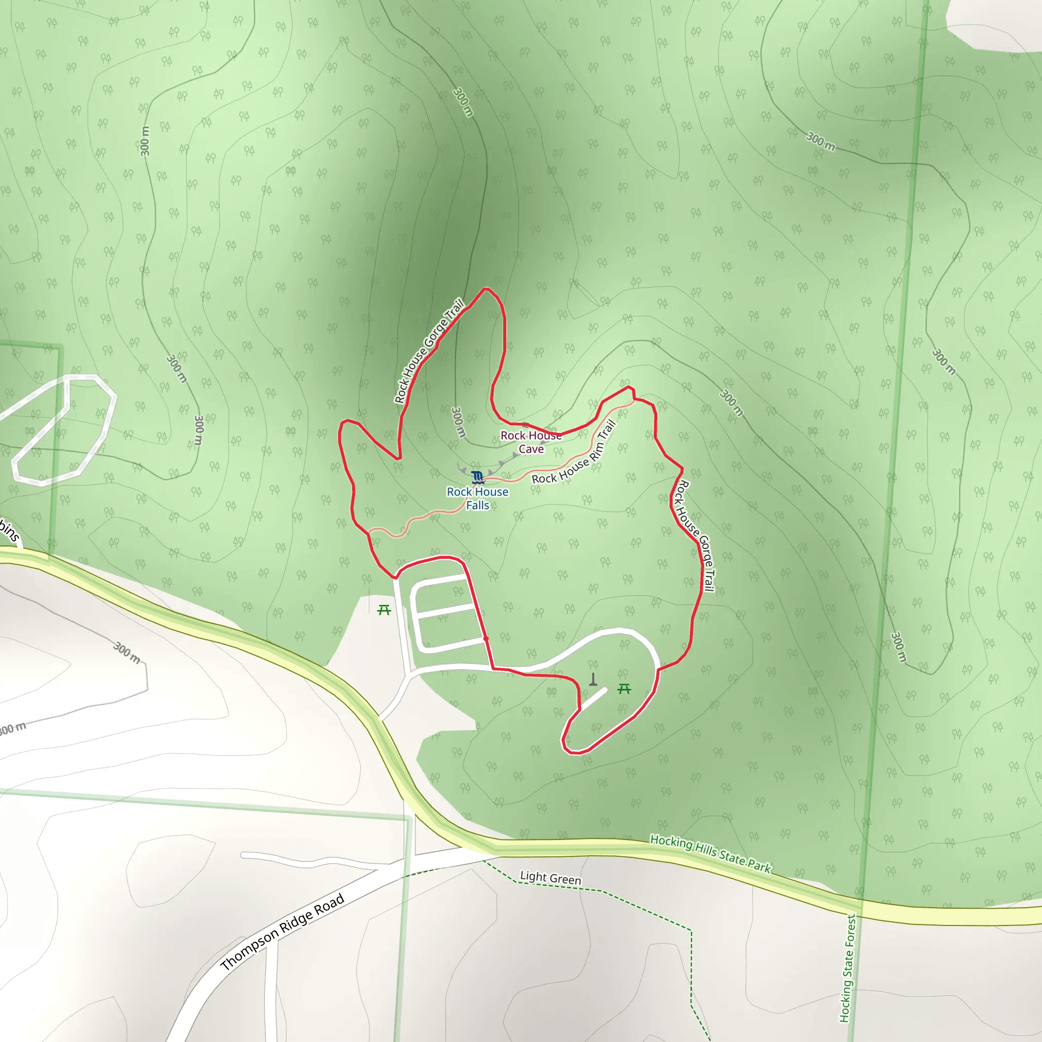 Rock House Gorge Loop Trail mobile static map