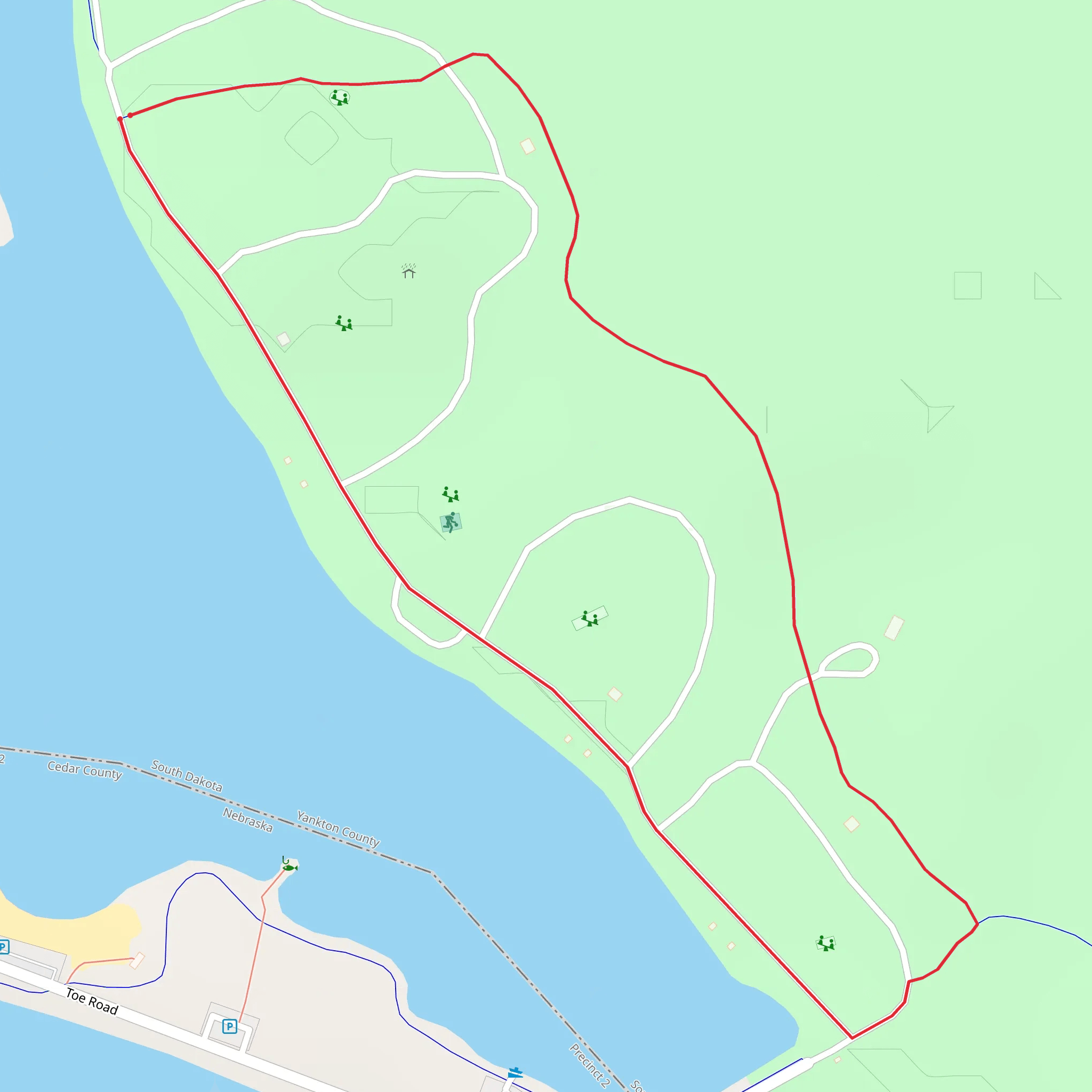 Chief White Crane Recreation Area Loop mobile static map