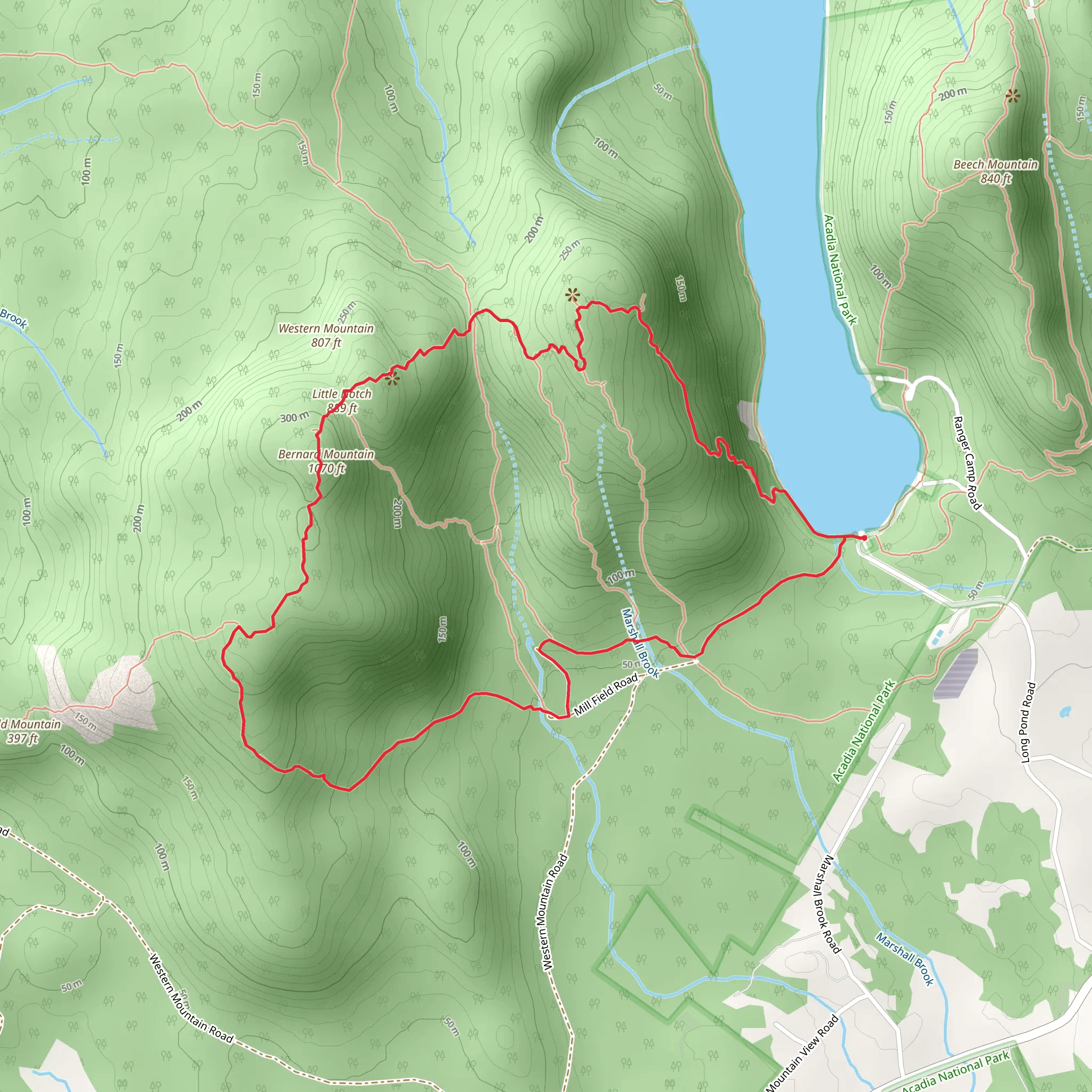 Knight Nubble and Mansell Mountain Loop via Cold Brook Trail mobile static map