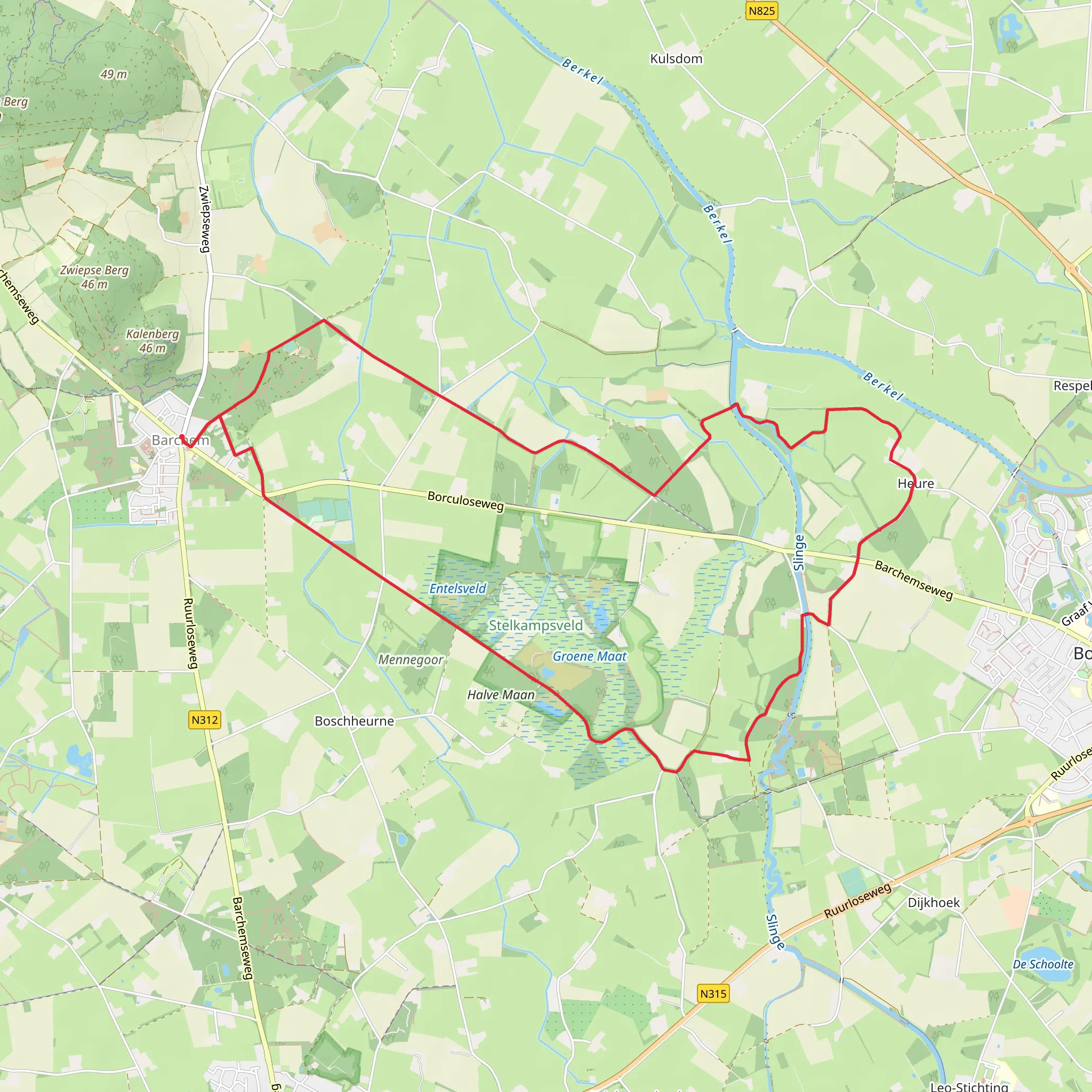 Voelker, Menkveld and Maandagsdijk Loop mobile static map