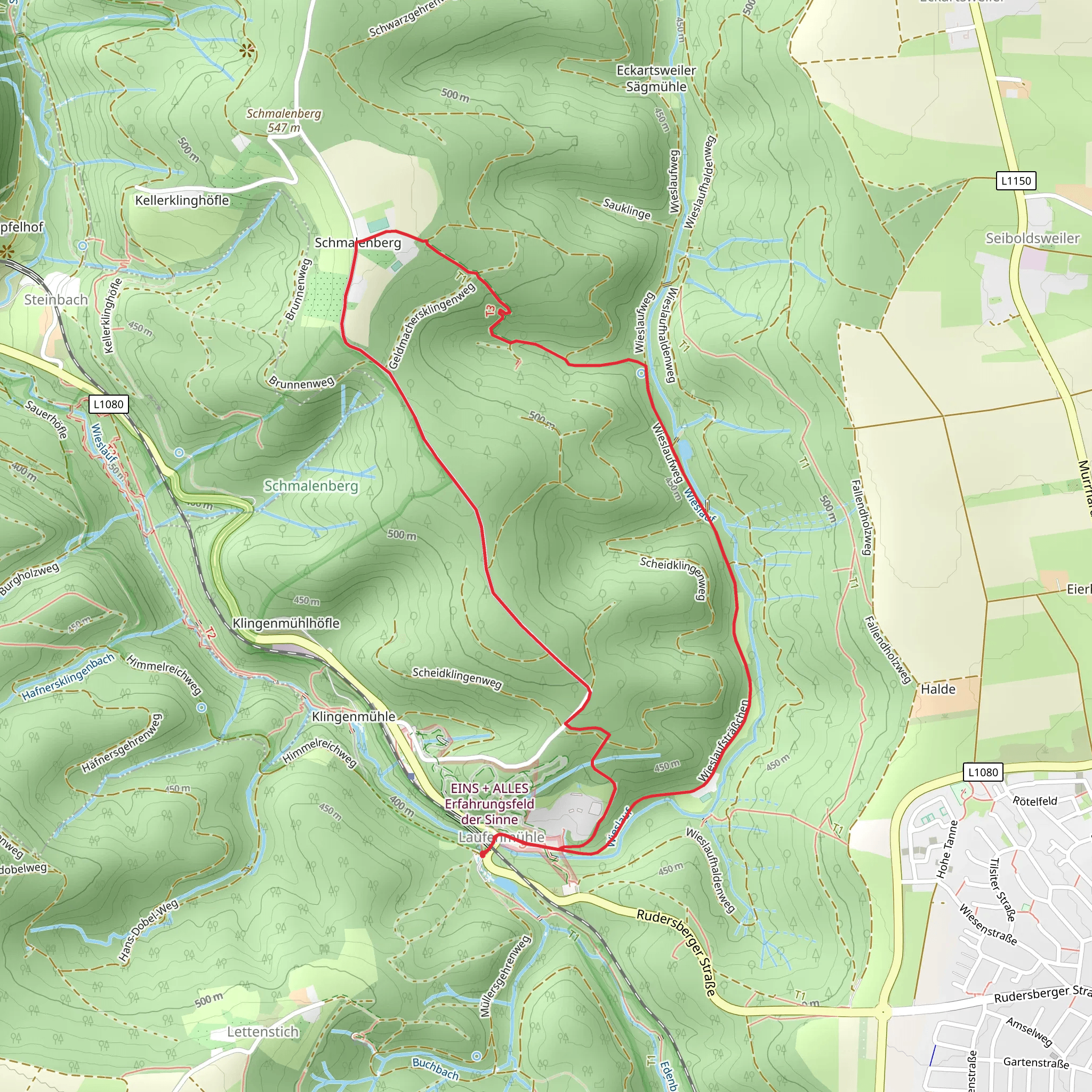 Laufenmuhle and Schmalenberg Loop mobile static map